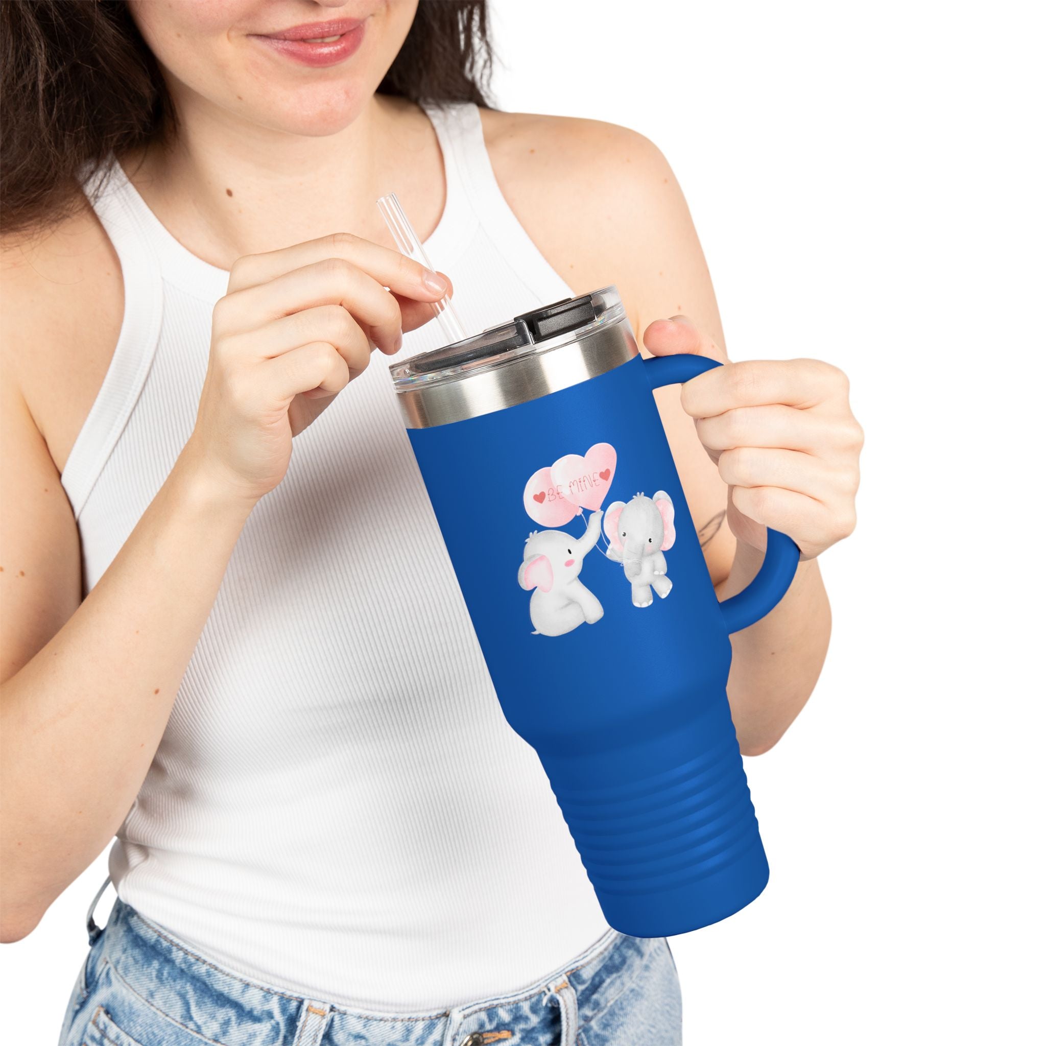 Be Mine Love  Insulated Travel Mug - 40oz - Perfect for Kids & Animal Lovers