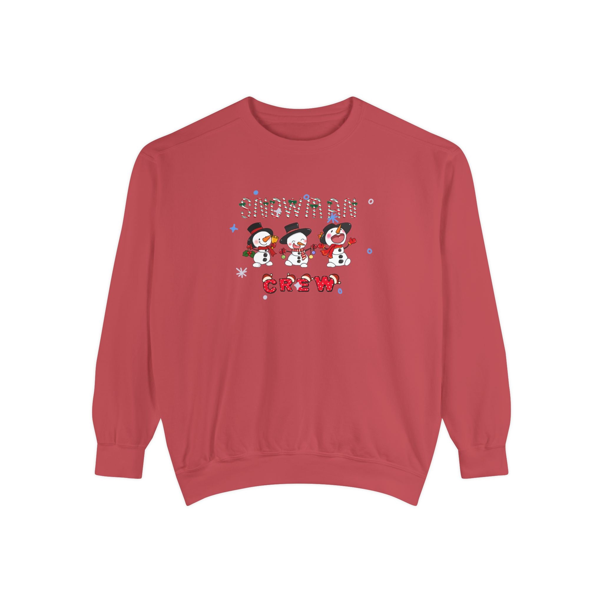 Snowman Crew Unisex Garment-Dyed Sweatshirt