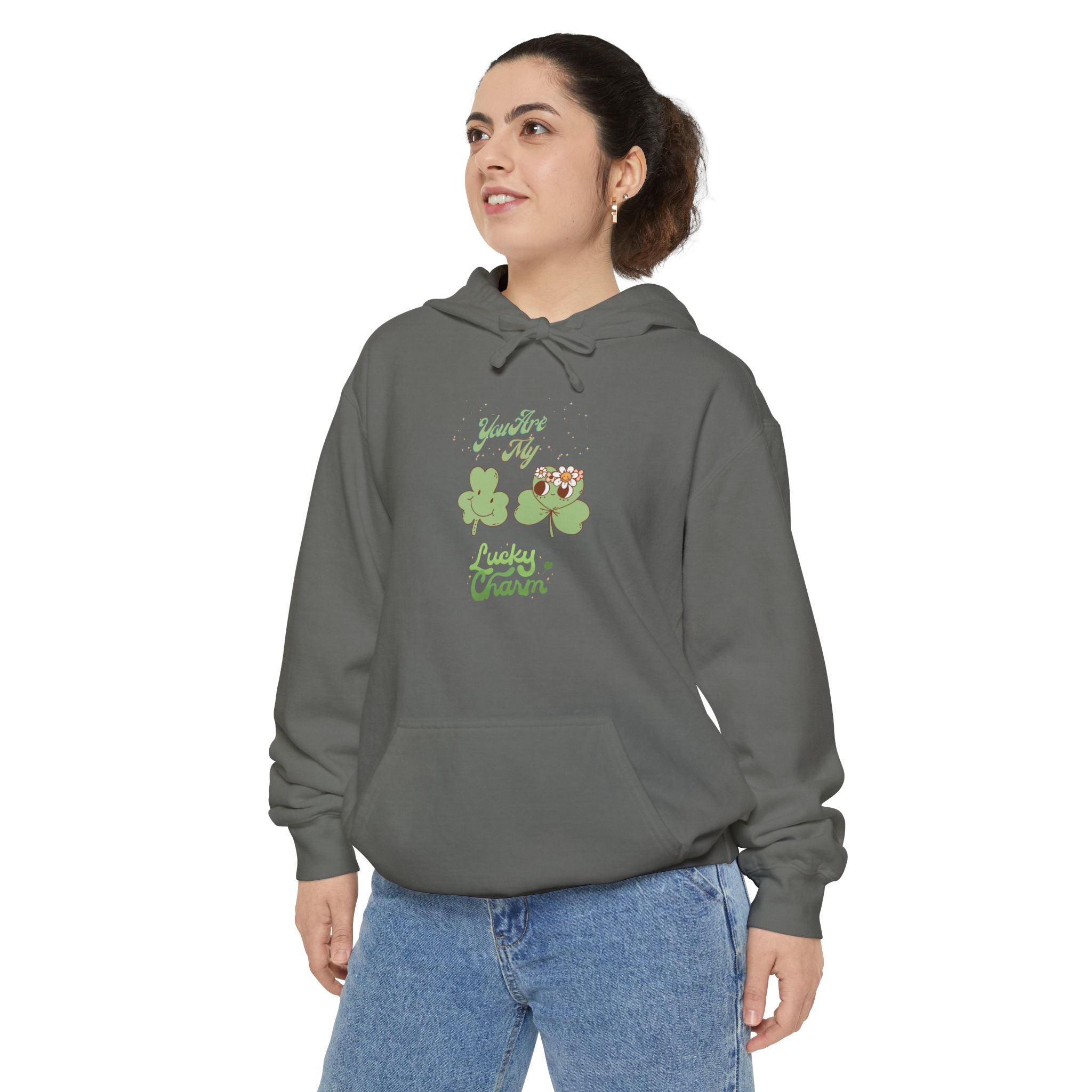 You're My Lucky Charm Unisex Garment-Dyed Hoodie for St. Patrick's Day