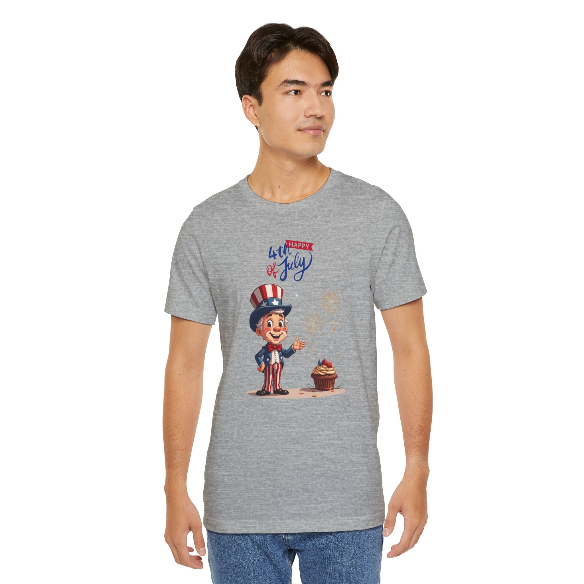 Uncle Sam Happy 4th of July Unisex Jersey T-Shirt