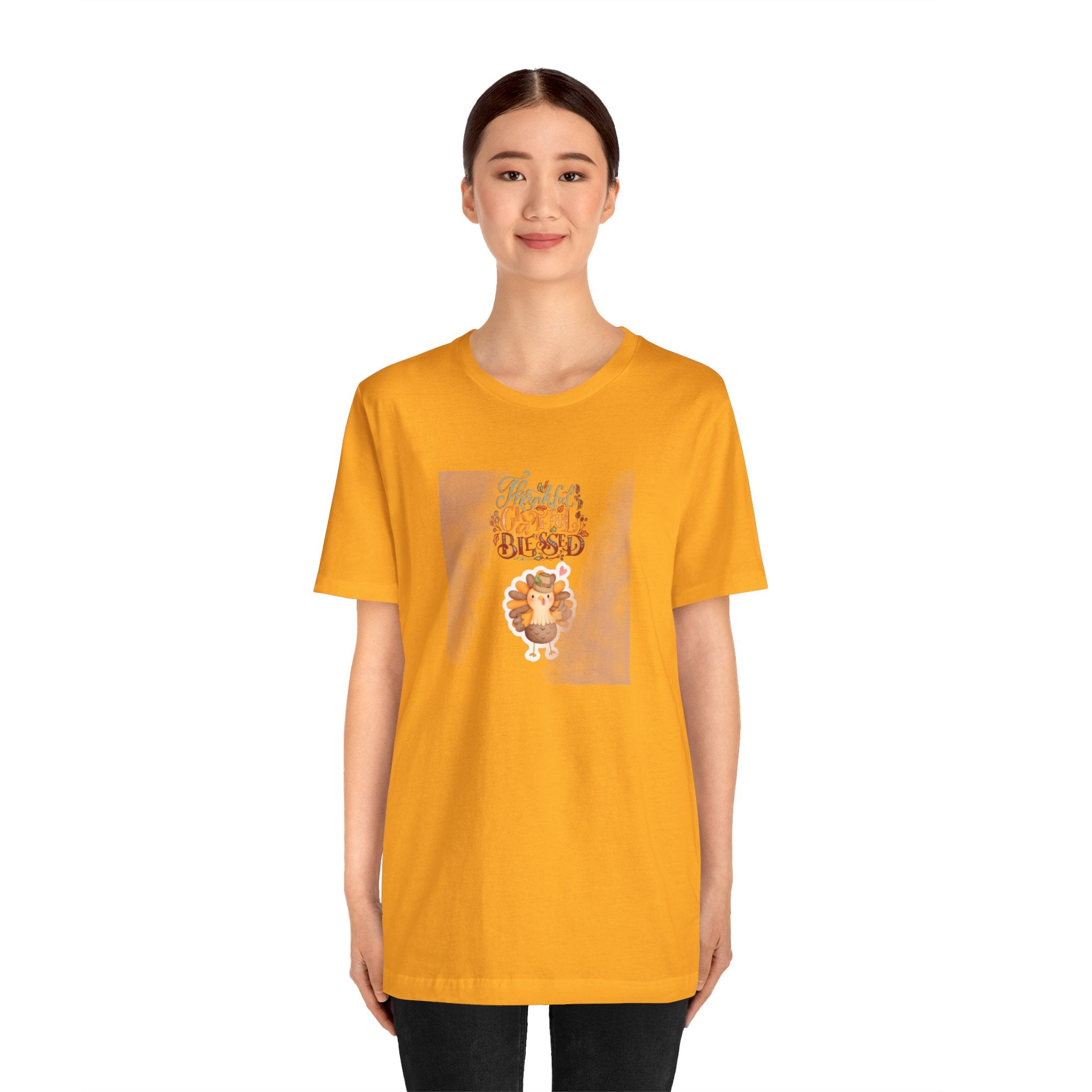Thankful Grateful Blessed Unisex Jersey Short Sleeve Tee