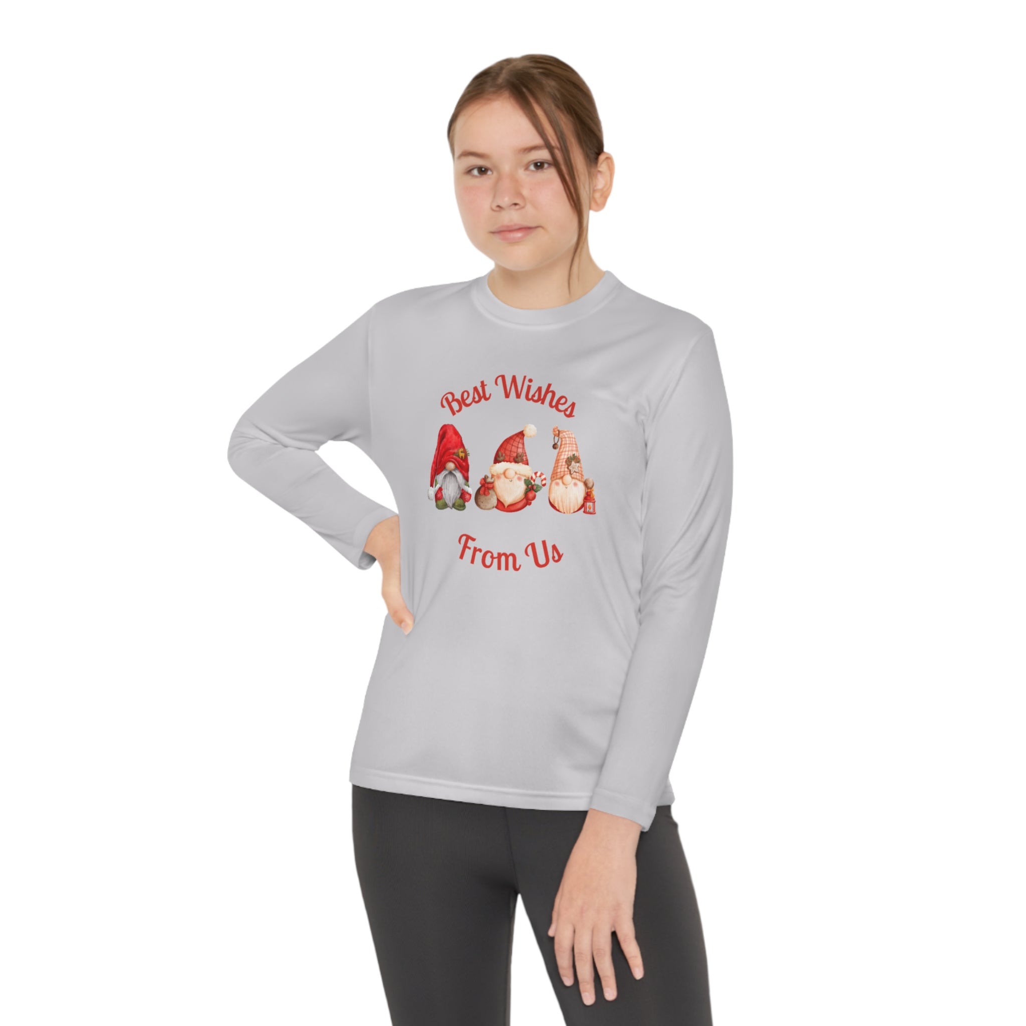 Gnome Best Wishes Youth Long Sleeve Competitor Tee