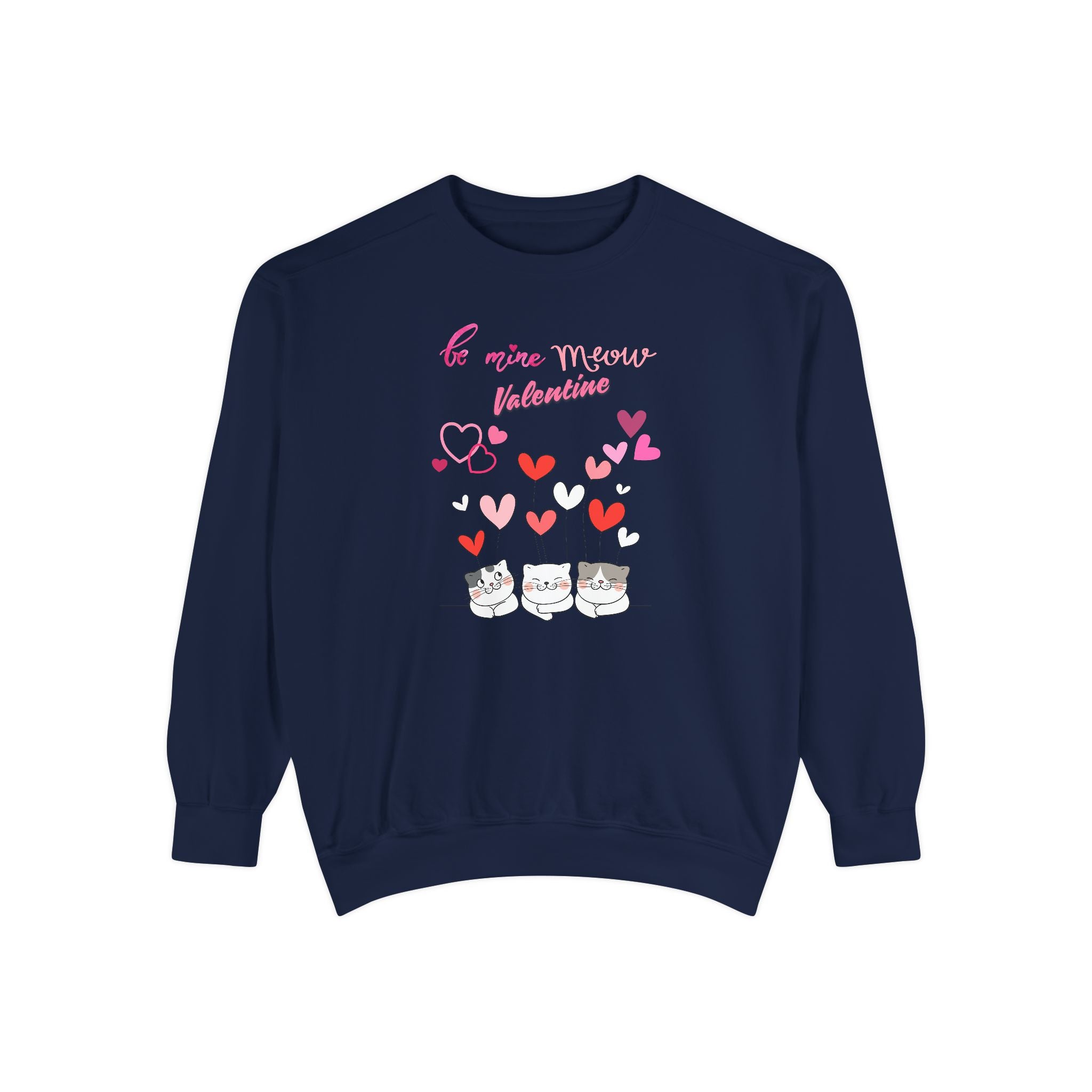 Meow Valentine's Day Unisex Garment-Dyed Sweatshirt
