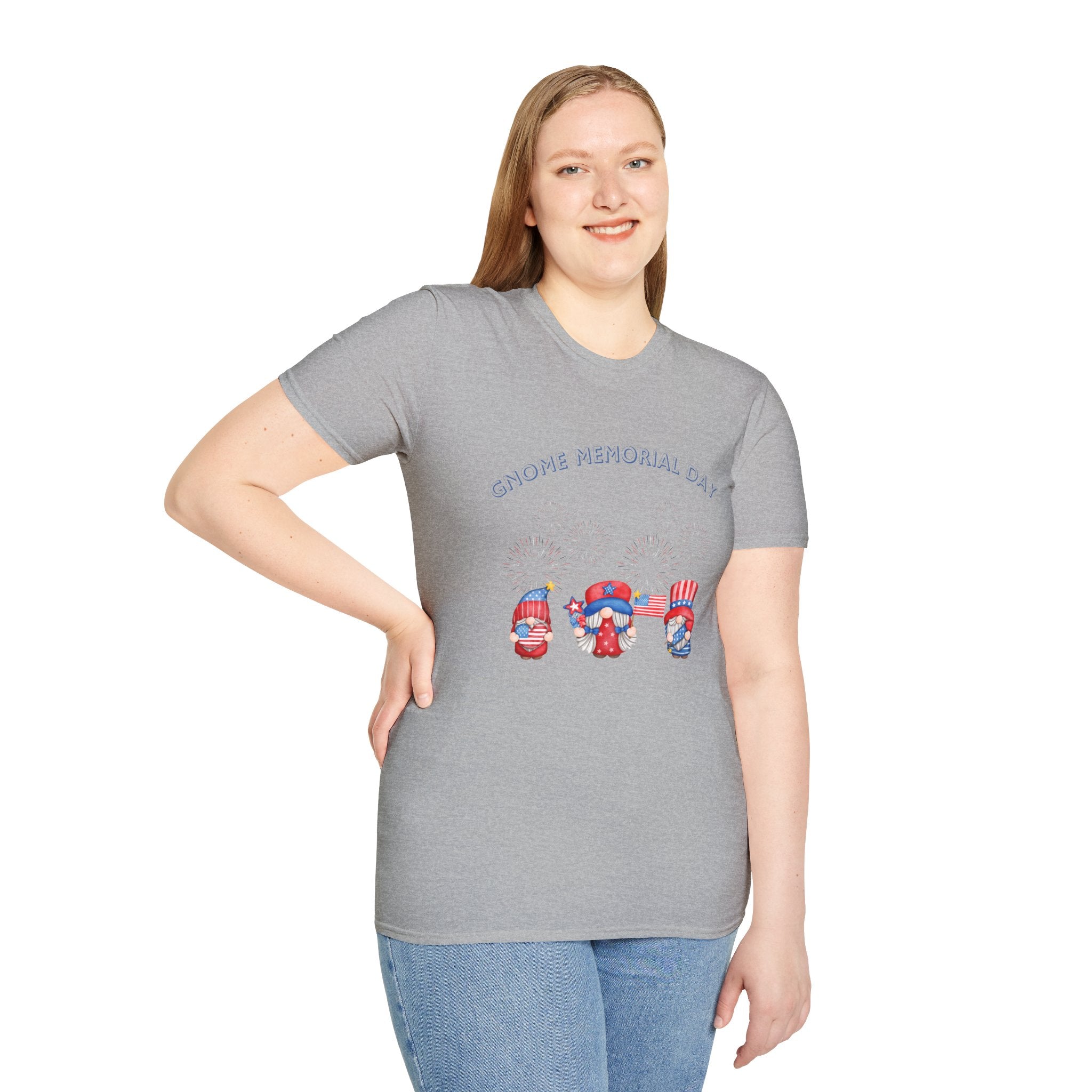 Gnome Memorial Day Unisex T-Shirt - Celebrate with Fun Design
