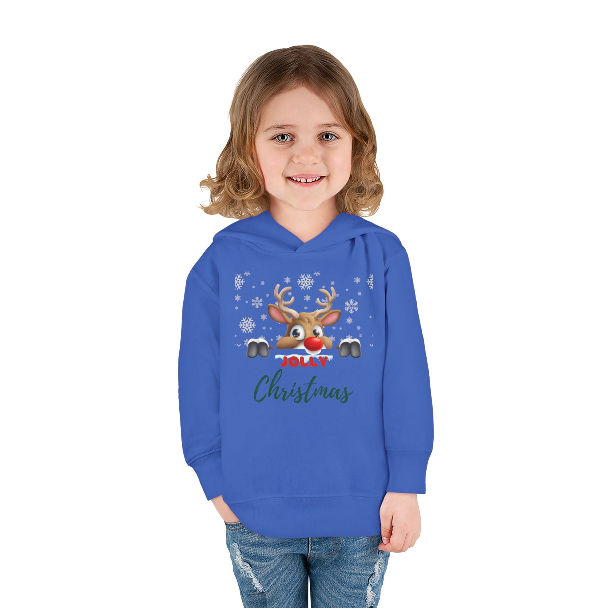 Jolly Christmas Toddler Pullover Fleece Hoodie