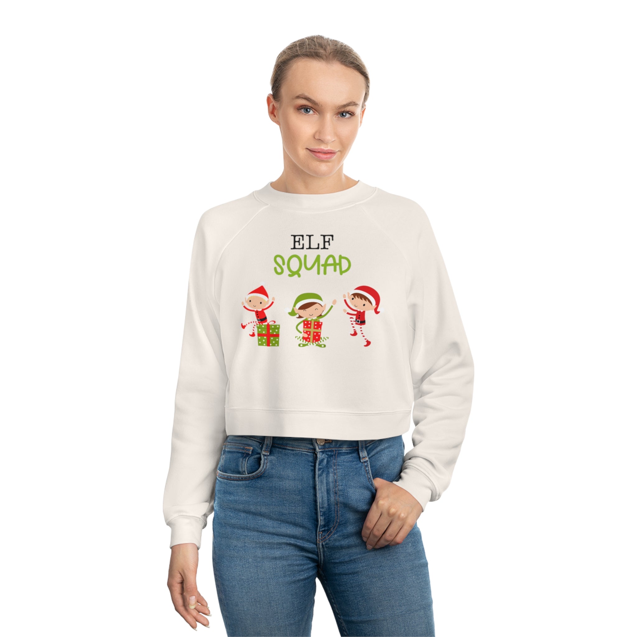 Elf Squad Women's Cropped Fleece Pullover