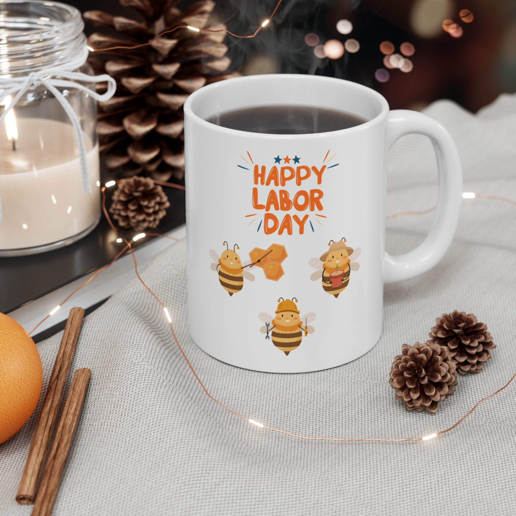 Bee Labor Day Mug 11oz