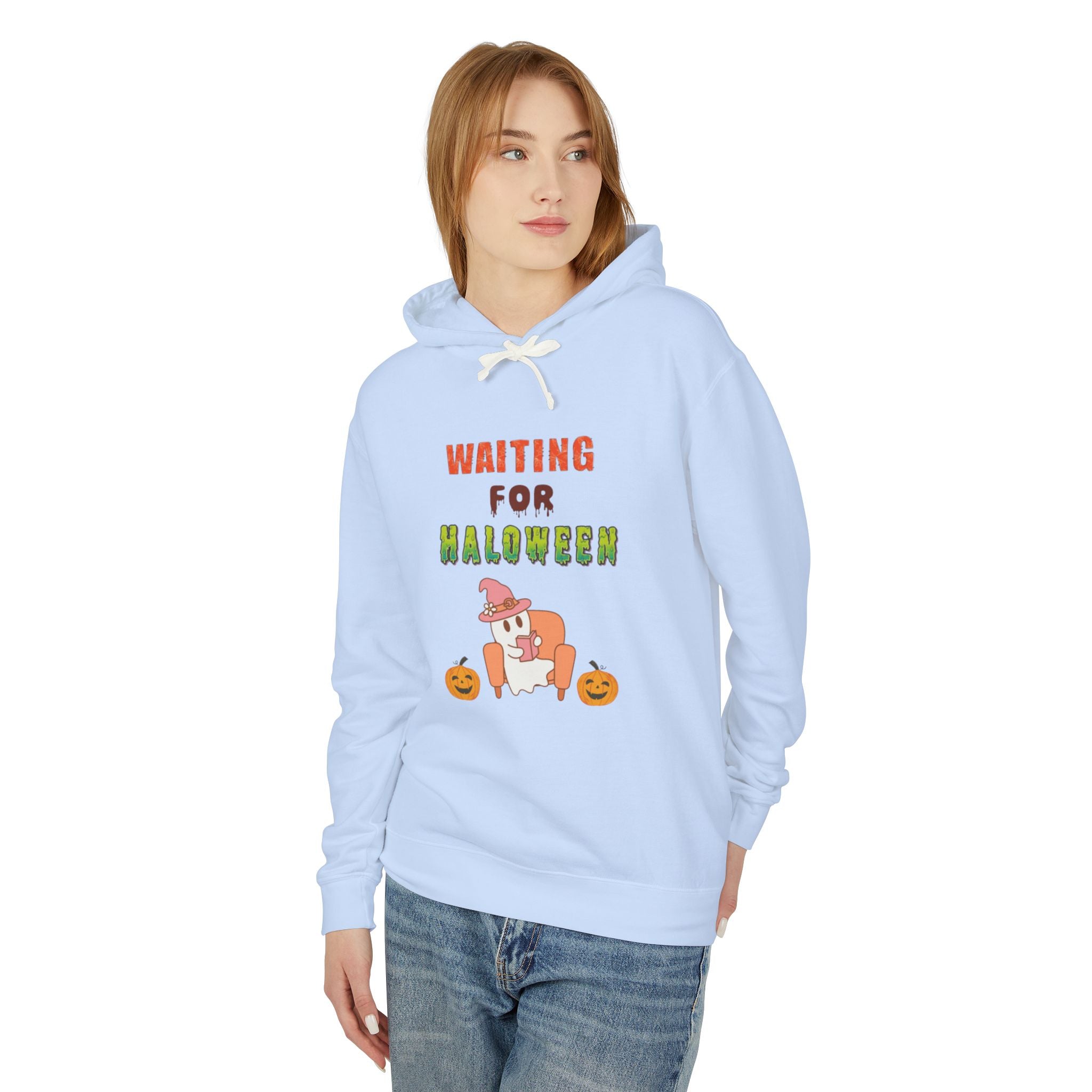 Waiting For Halloween Unisex Lightweight Hooded Sweatshirt