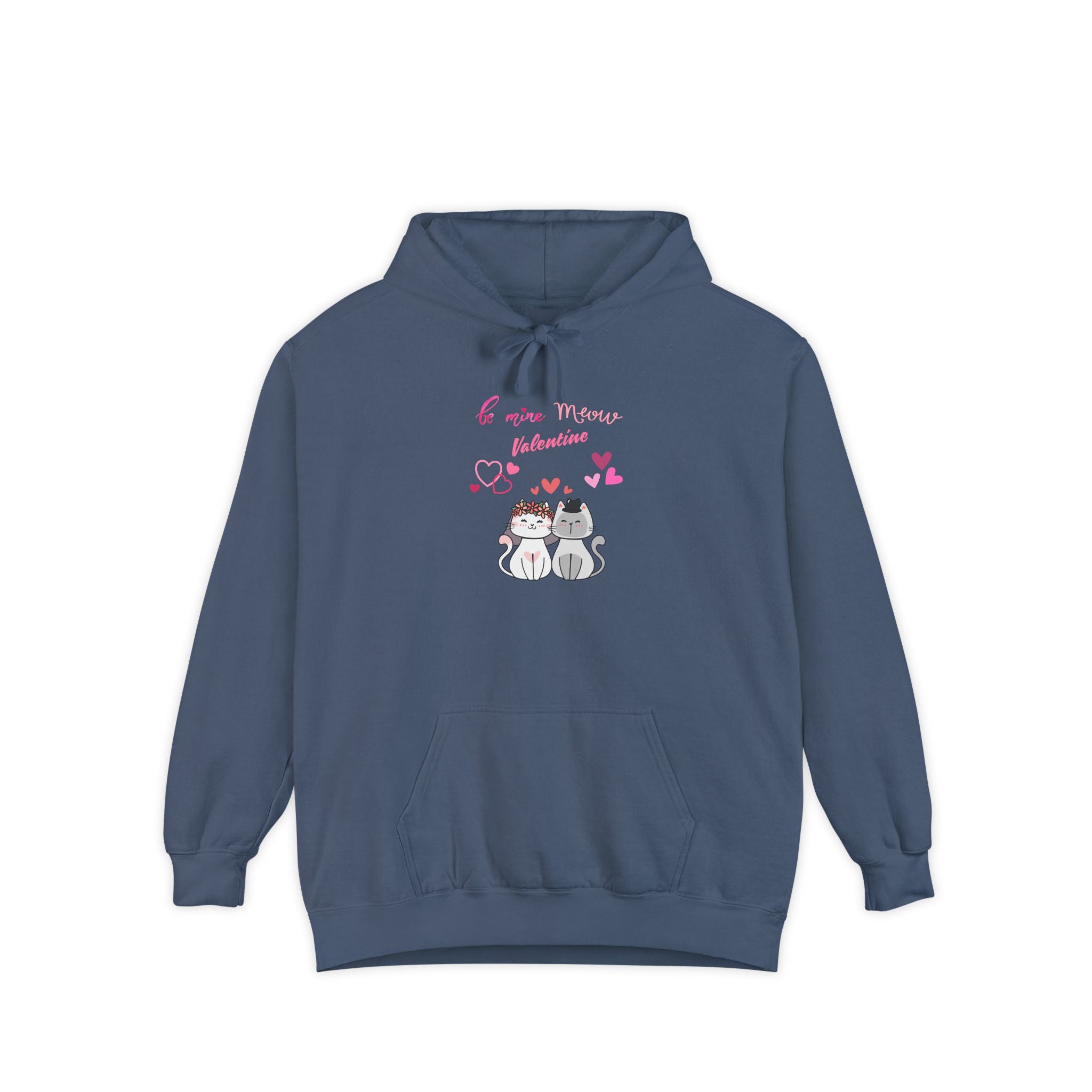 Meow Valentine's Day Unisex Garment-Dyed Hoodie