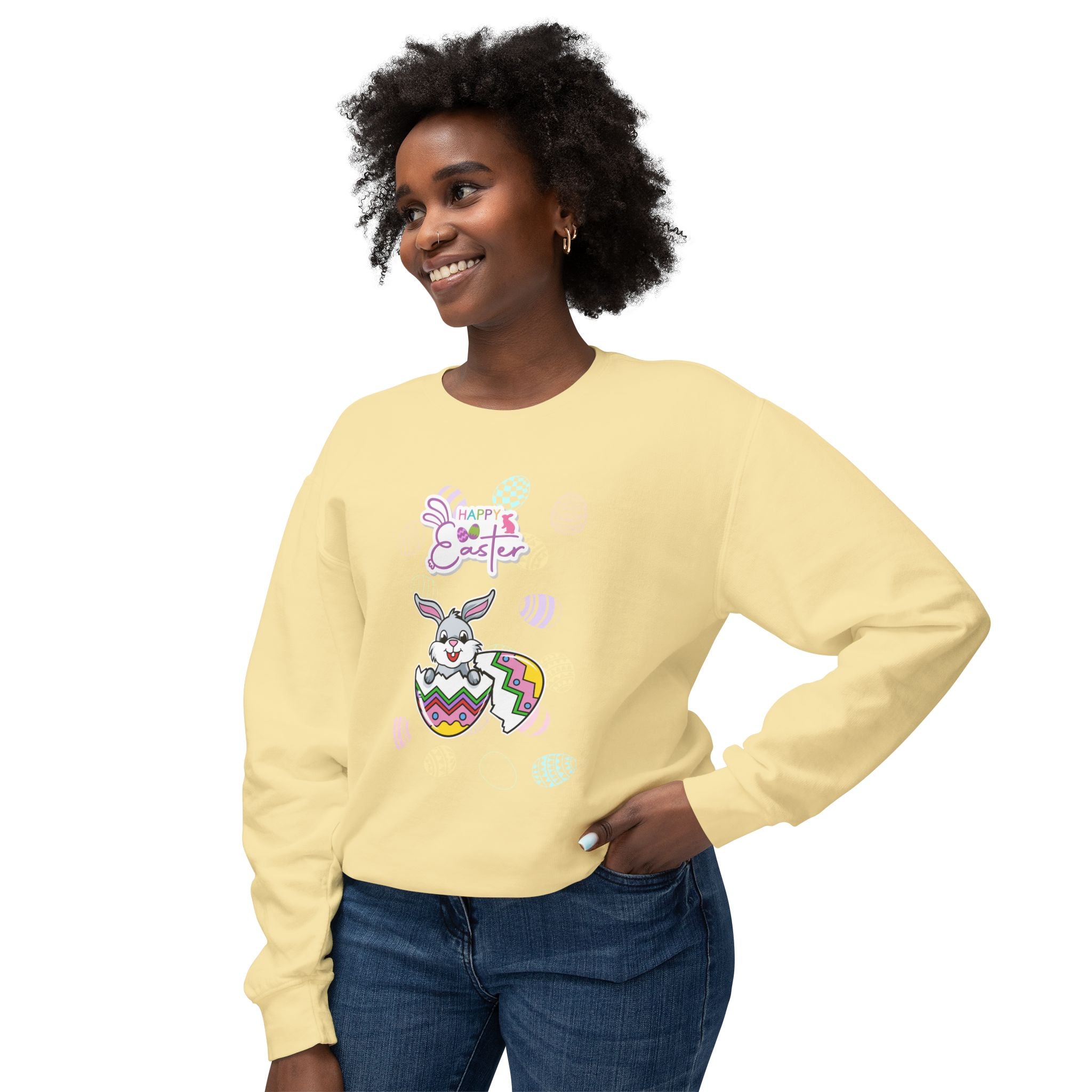 Easter Greetings  Unisex Lightweight Crewneck Sweatshirt