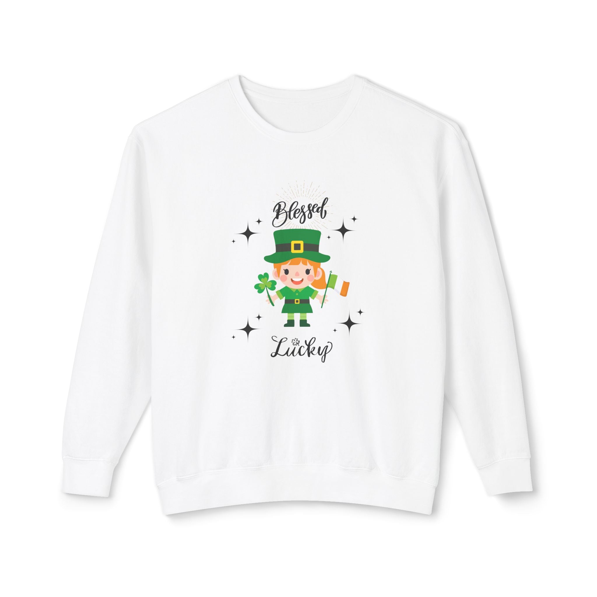 Blessed & Lucky Unisex Lightweight Crewneck Sweatshirt