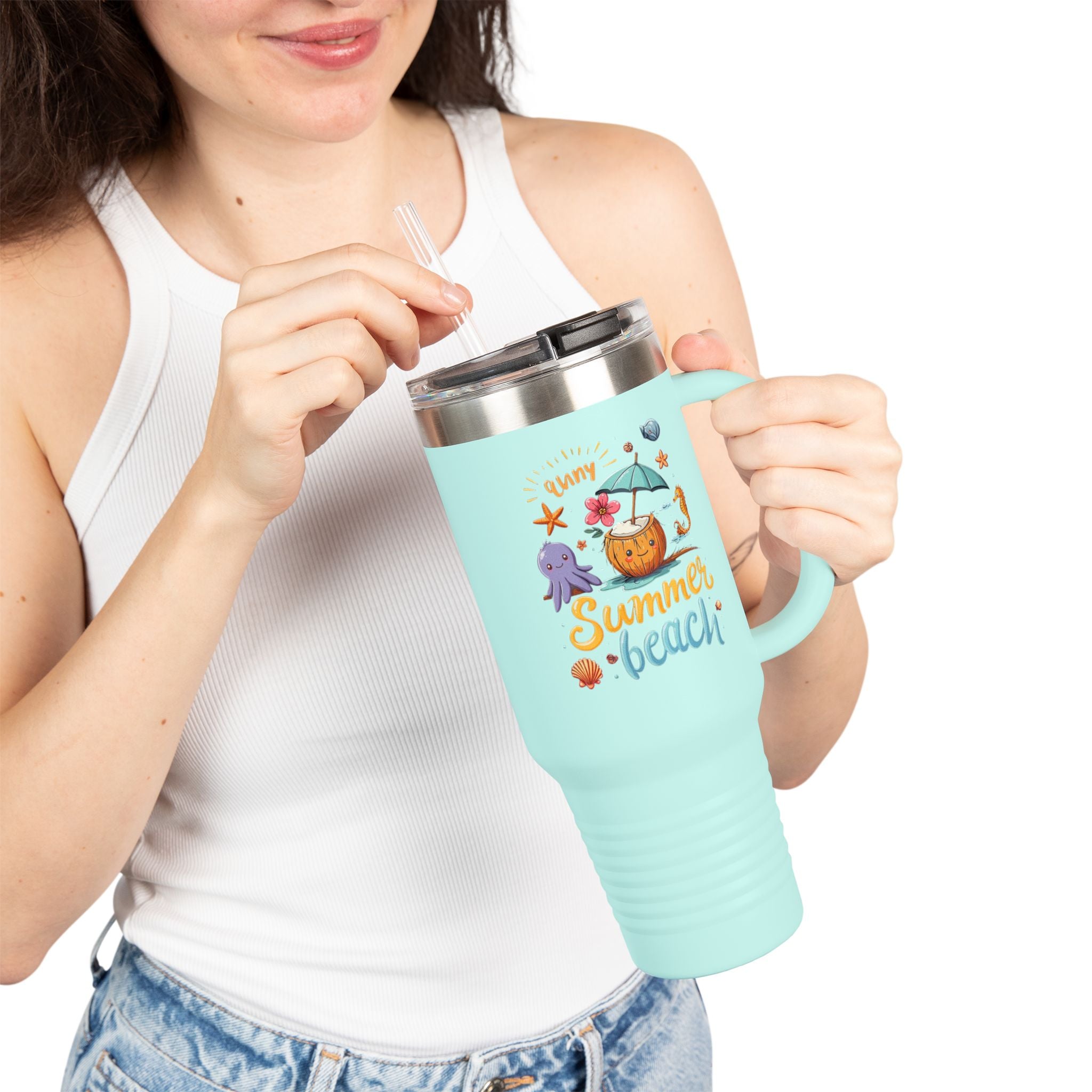 Sunny Summer Insulated Travel Mug  40oz