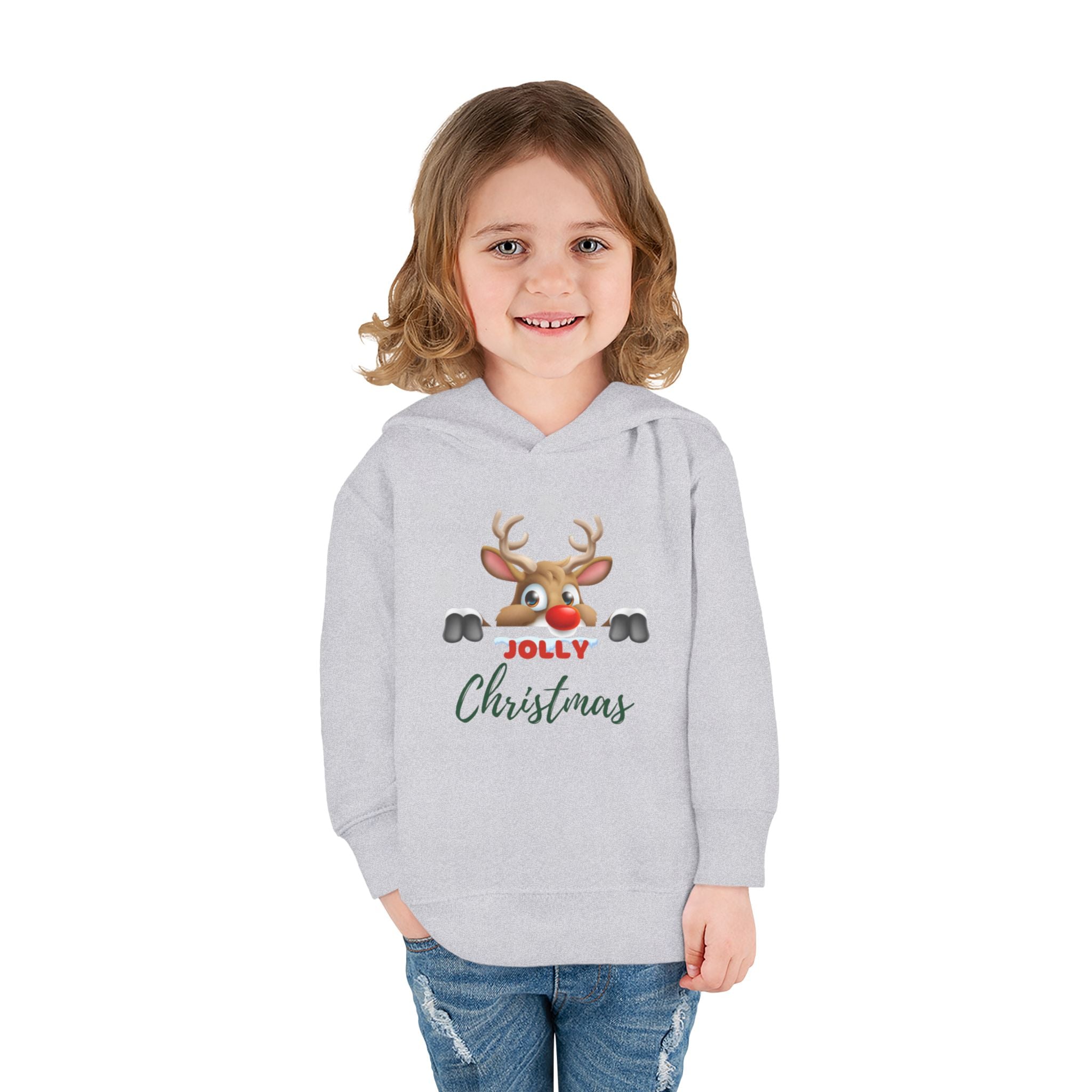 Jolly Christmas Toddler Pullover Fleece Hoodie