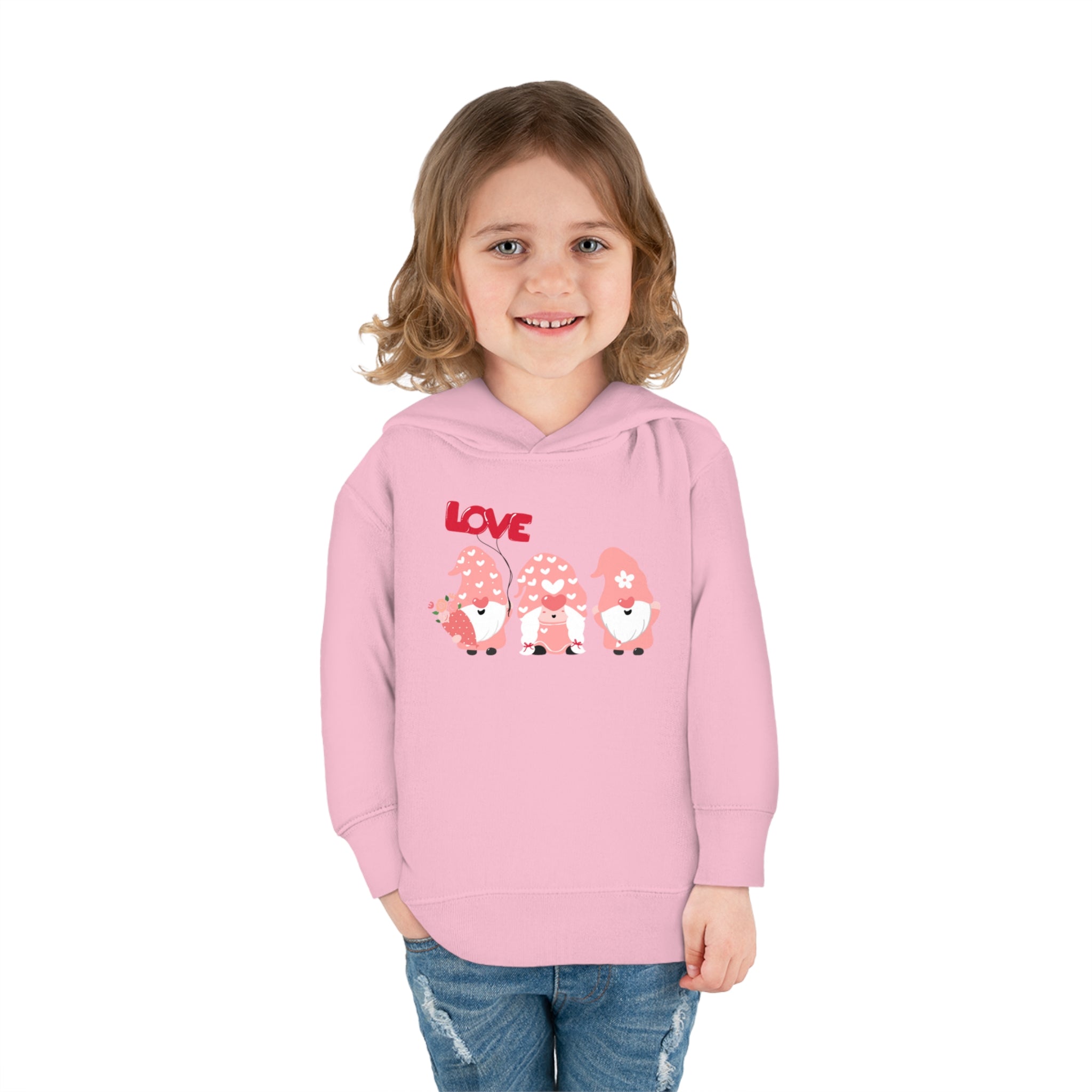 Love Gnome Day Toddler Pullover Fleece Hoodie