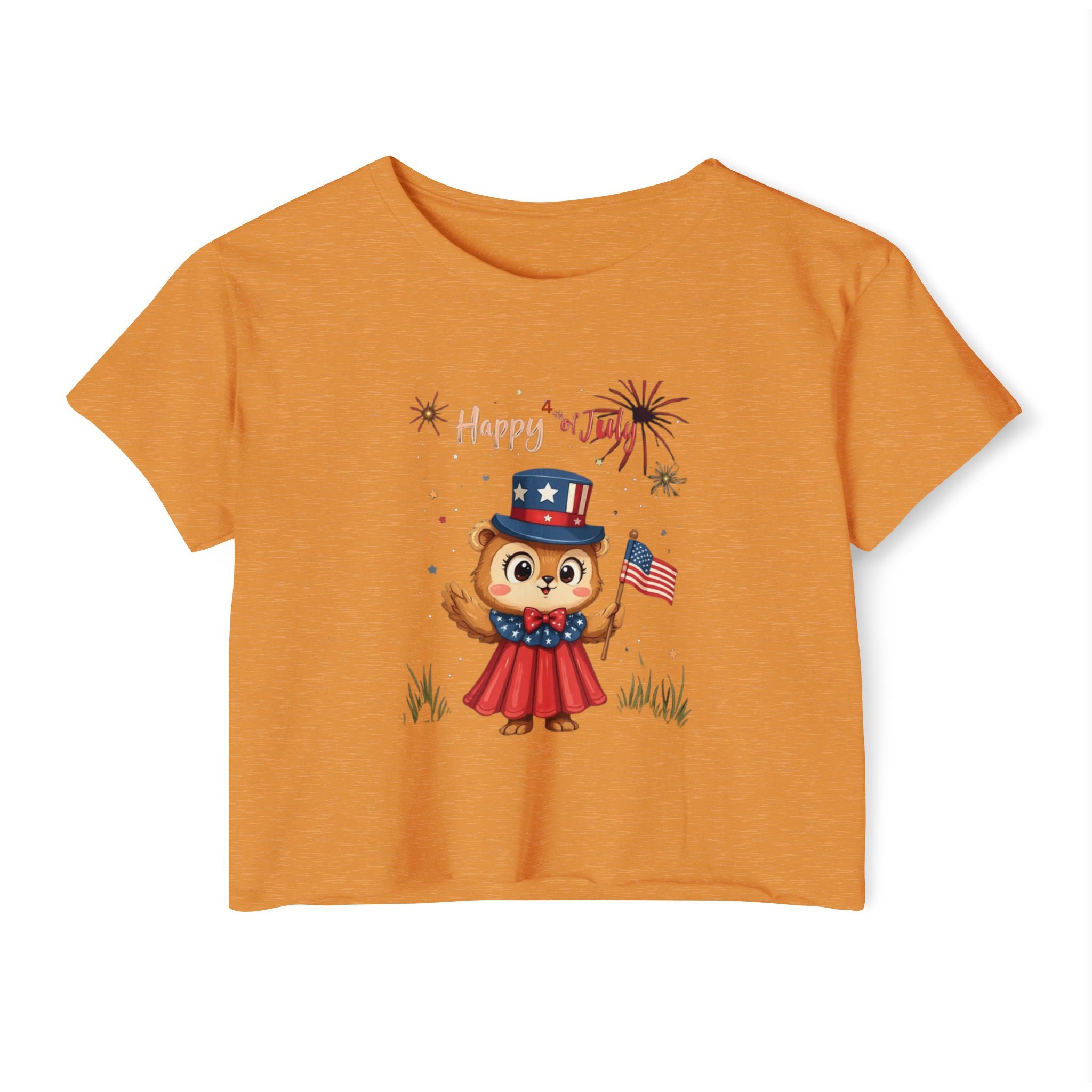 Happy Independence Day Crop Top