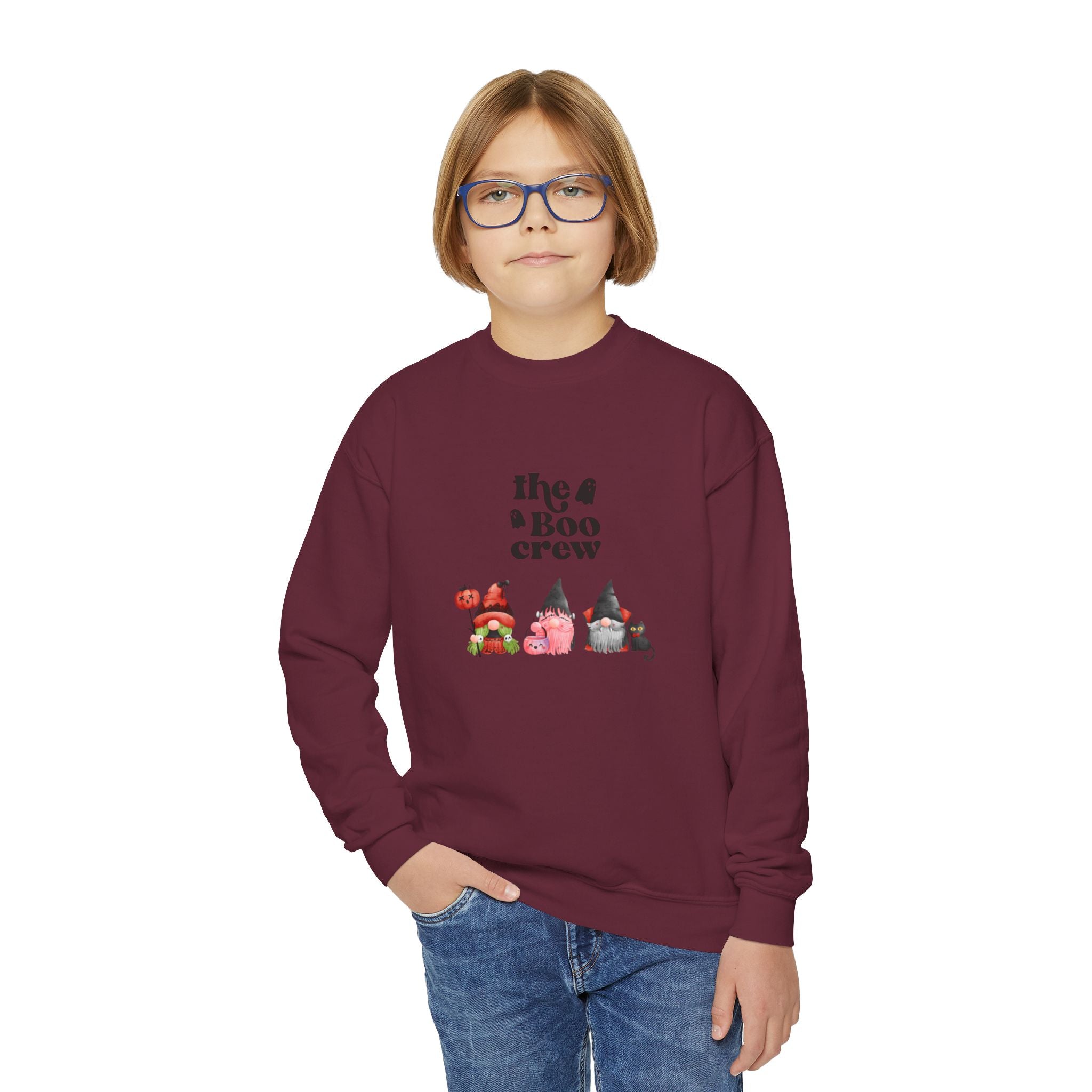 The Boo Crew .Youth Crewneck Sweatshirt