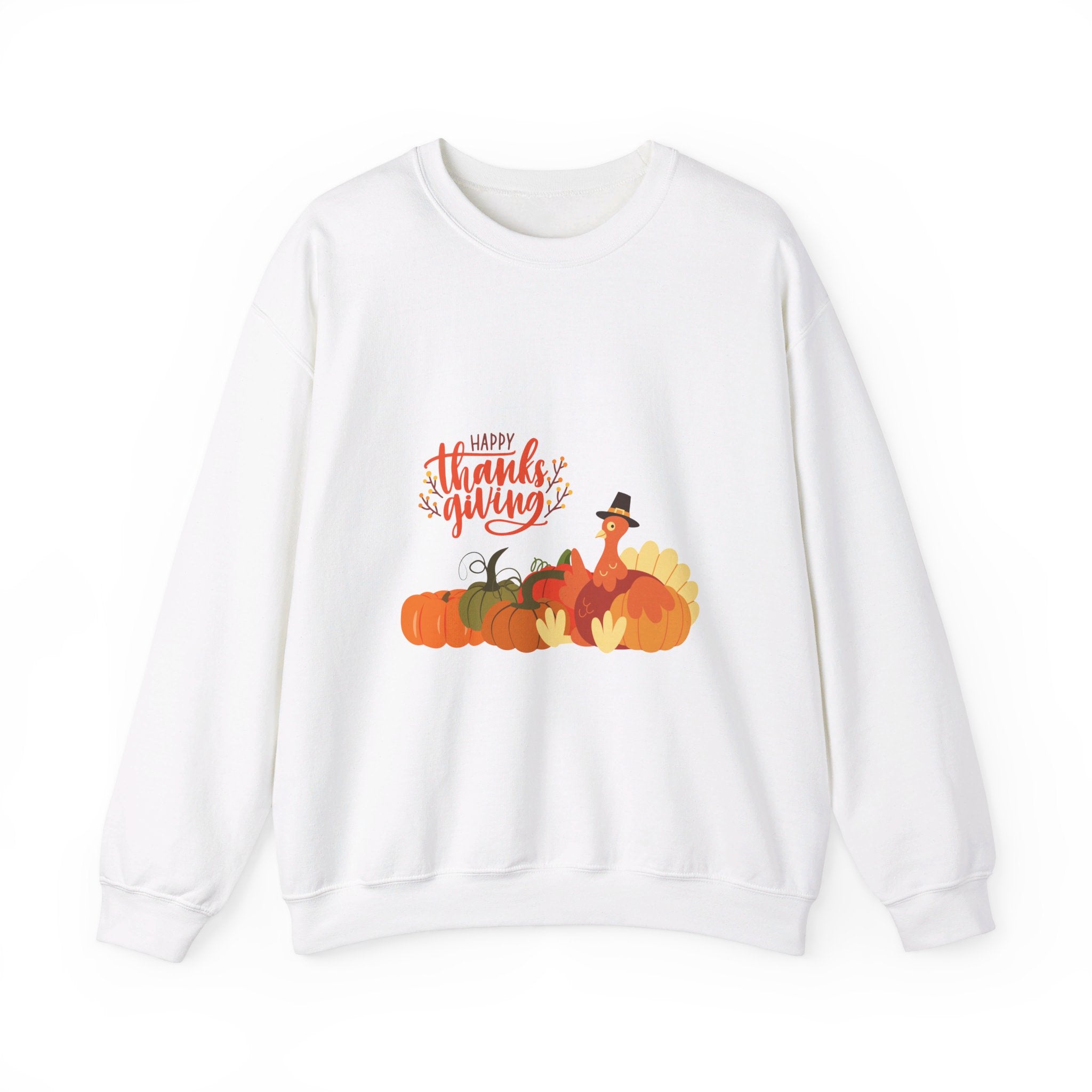 Happy Thanksgiving Turkey Unisex Heavy Blend™ Crewneck Sweatshirt