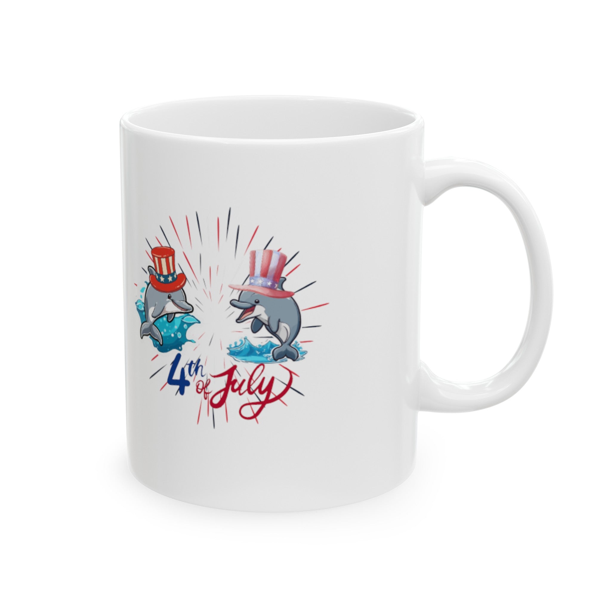 Splash 4th Of July Ceramic Mug, (11oz, 15oz)