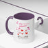 Meow Valentine's Day Accent Coffee Mug (11, 15oz)