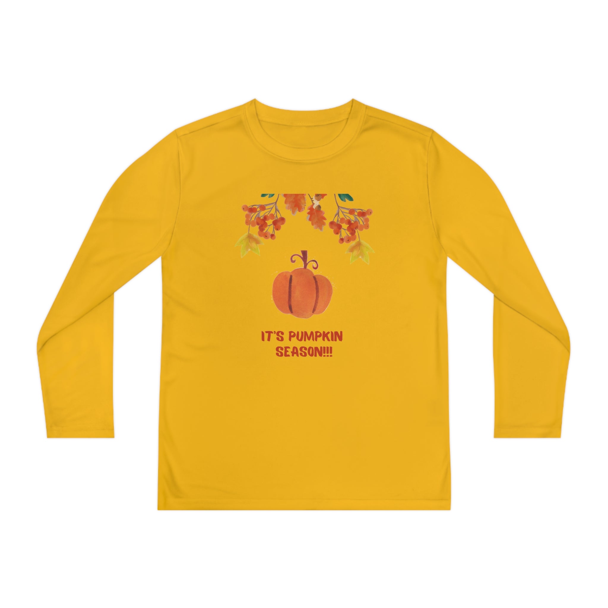 Pumpkin Season Youth Long Sleeve Competitor Tee