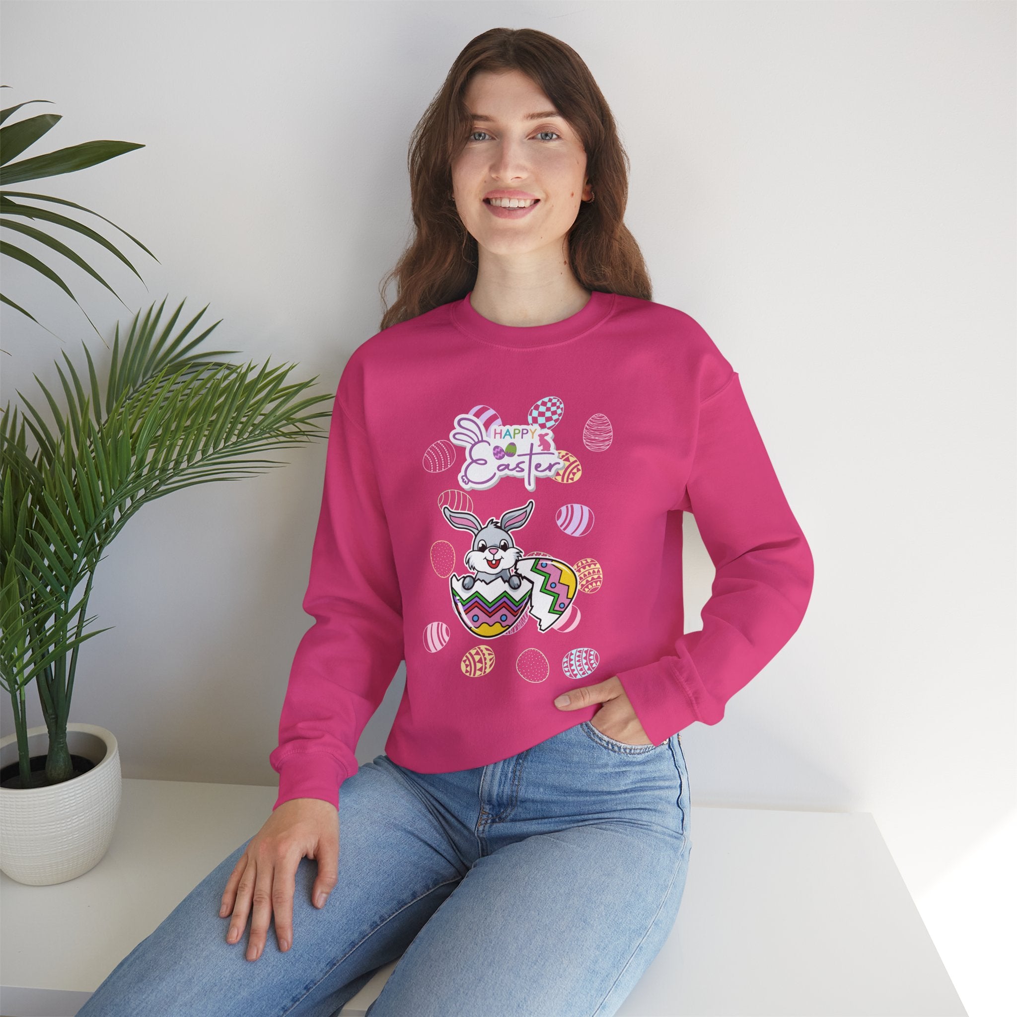 Easter Greetings Crewneck Sweatshirt – Unisex Heavy Blend™ – Happy Easter Design
