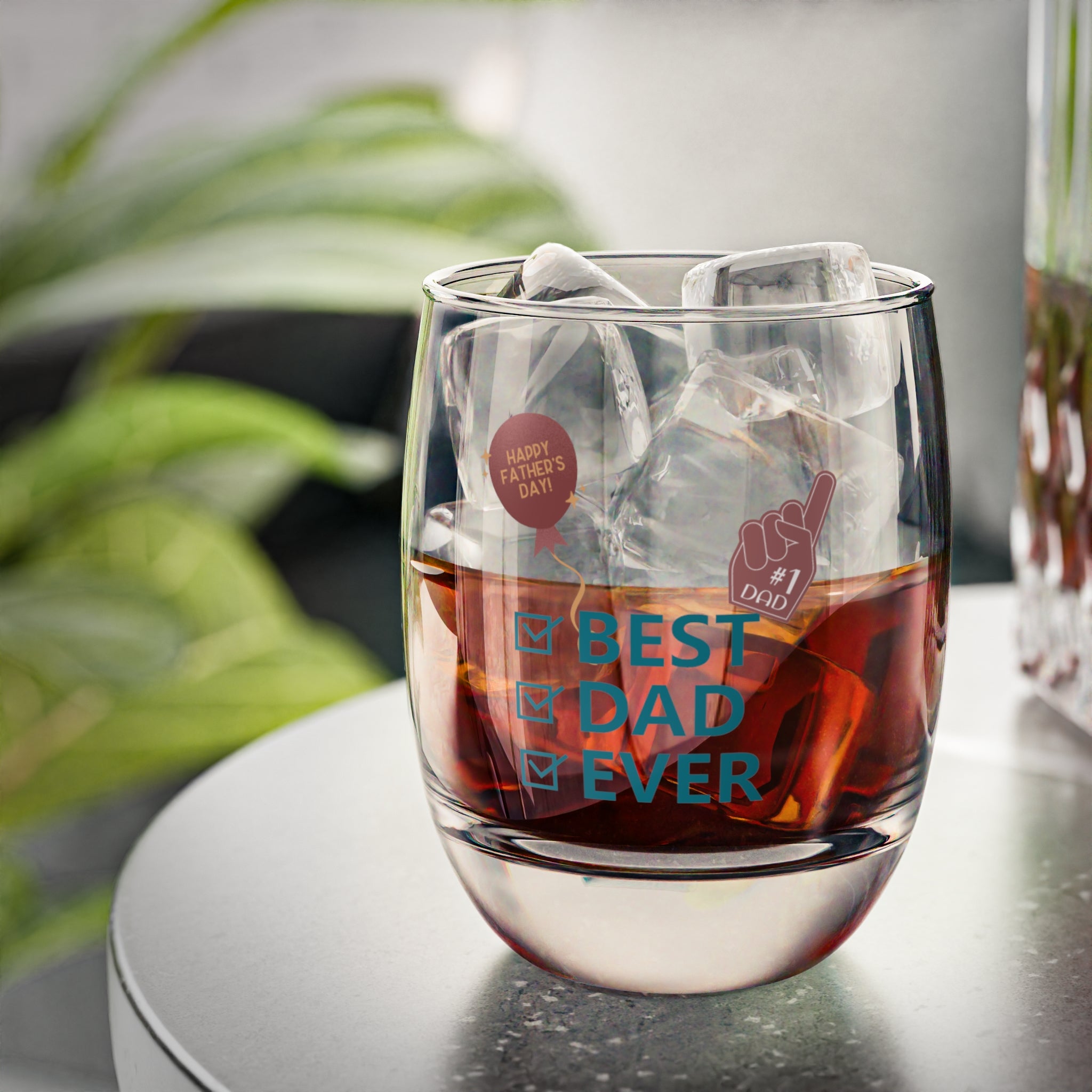 Best Dad Ever Whiskey Glass