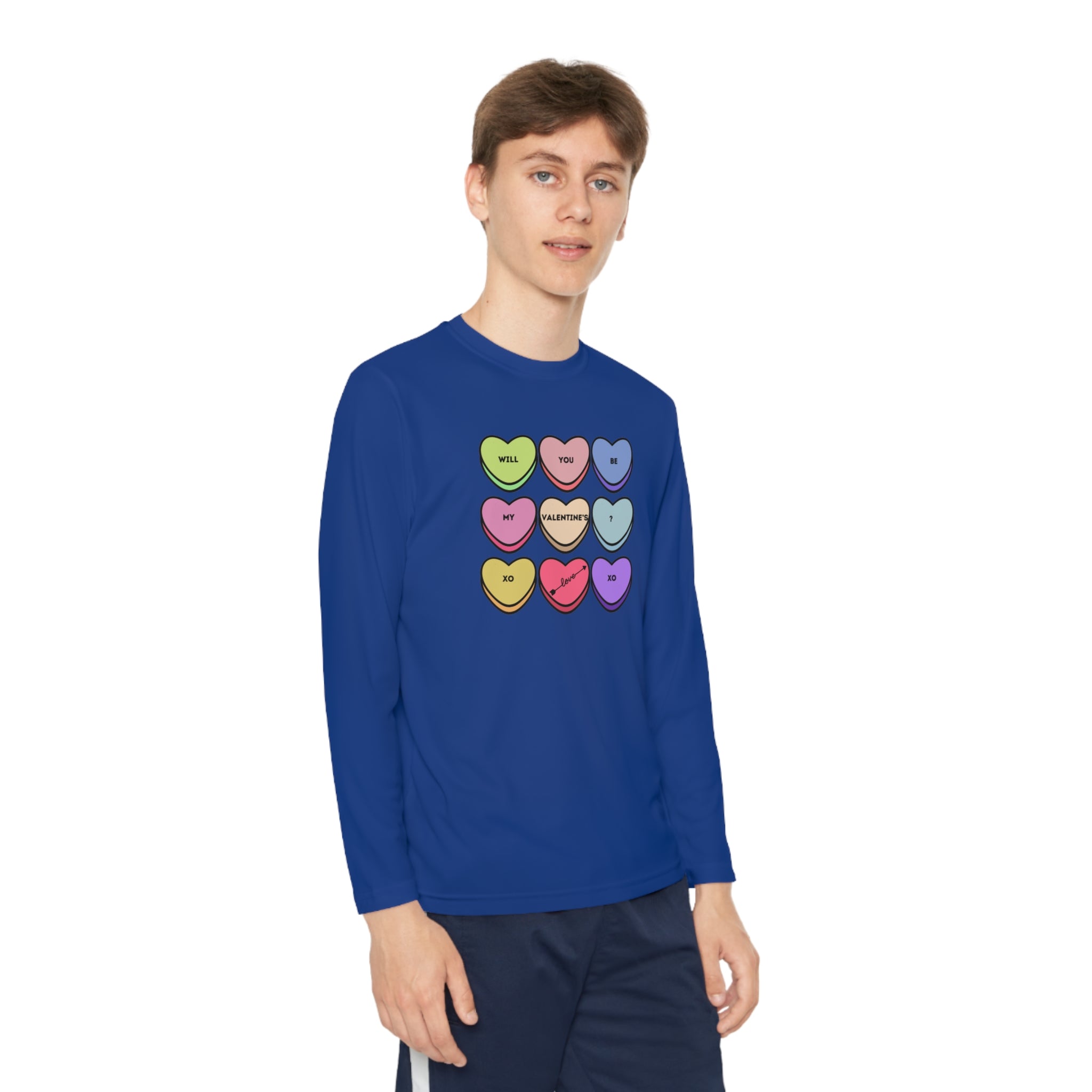 Will You Be My Valentine? Youth Long Sleeve Competitor Tee