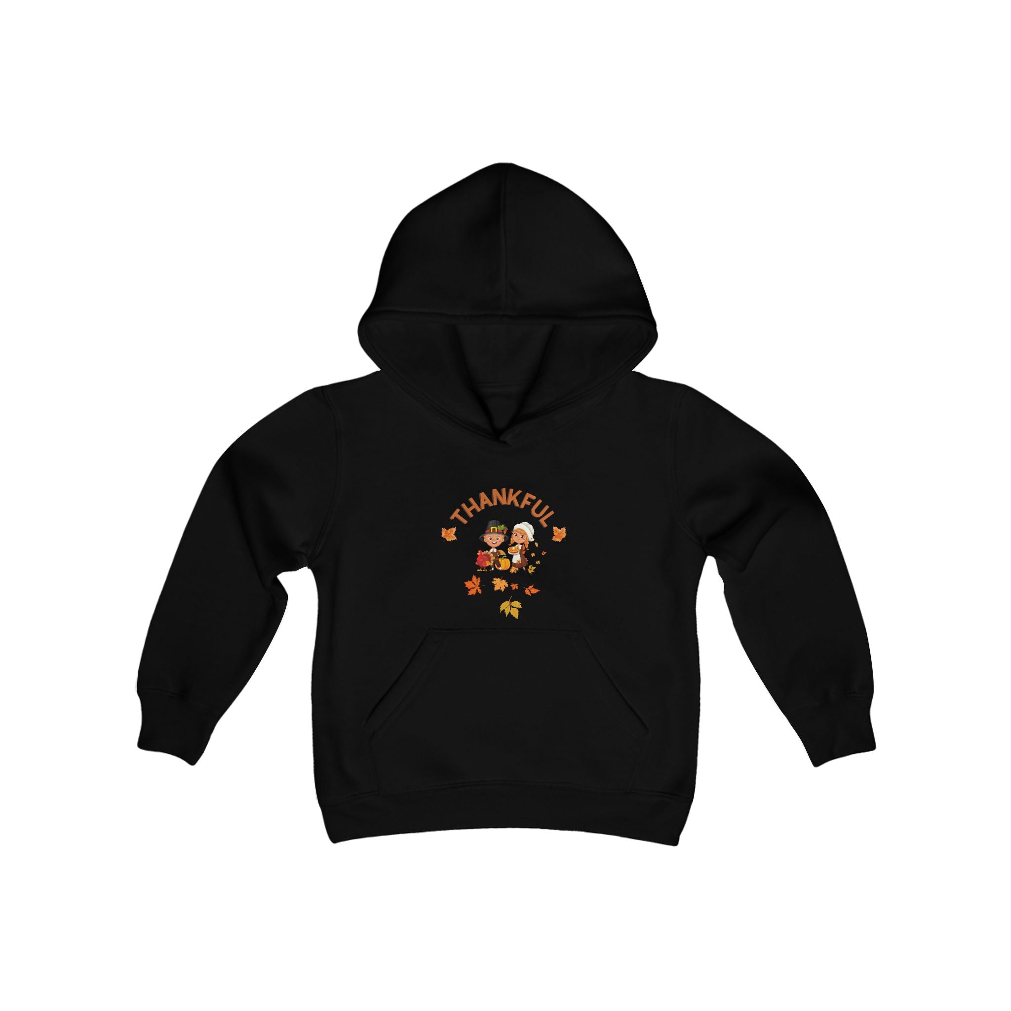 Pilgrims Turkey Day Youth Heavy Blend Hooded Sweatshirt