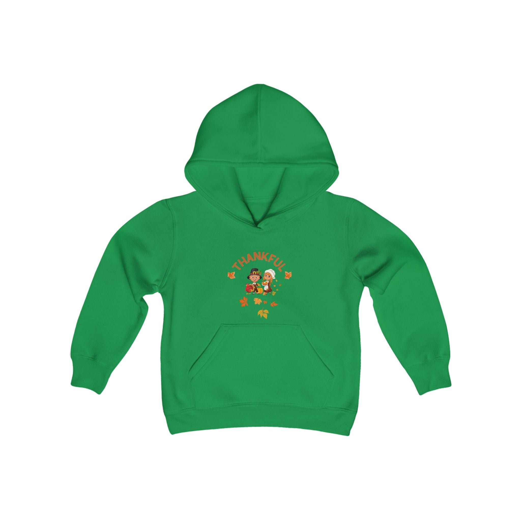 Pilgrims Turkey Day Youth Heavy Blend Hooded Sweatshirt