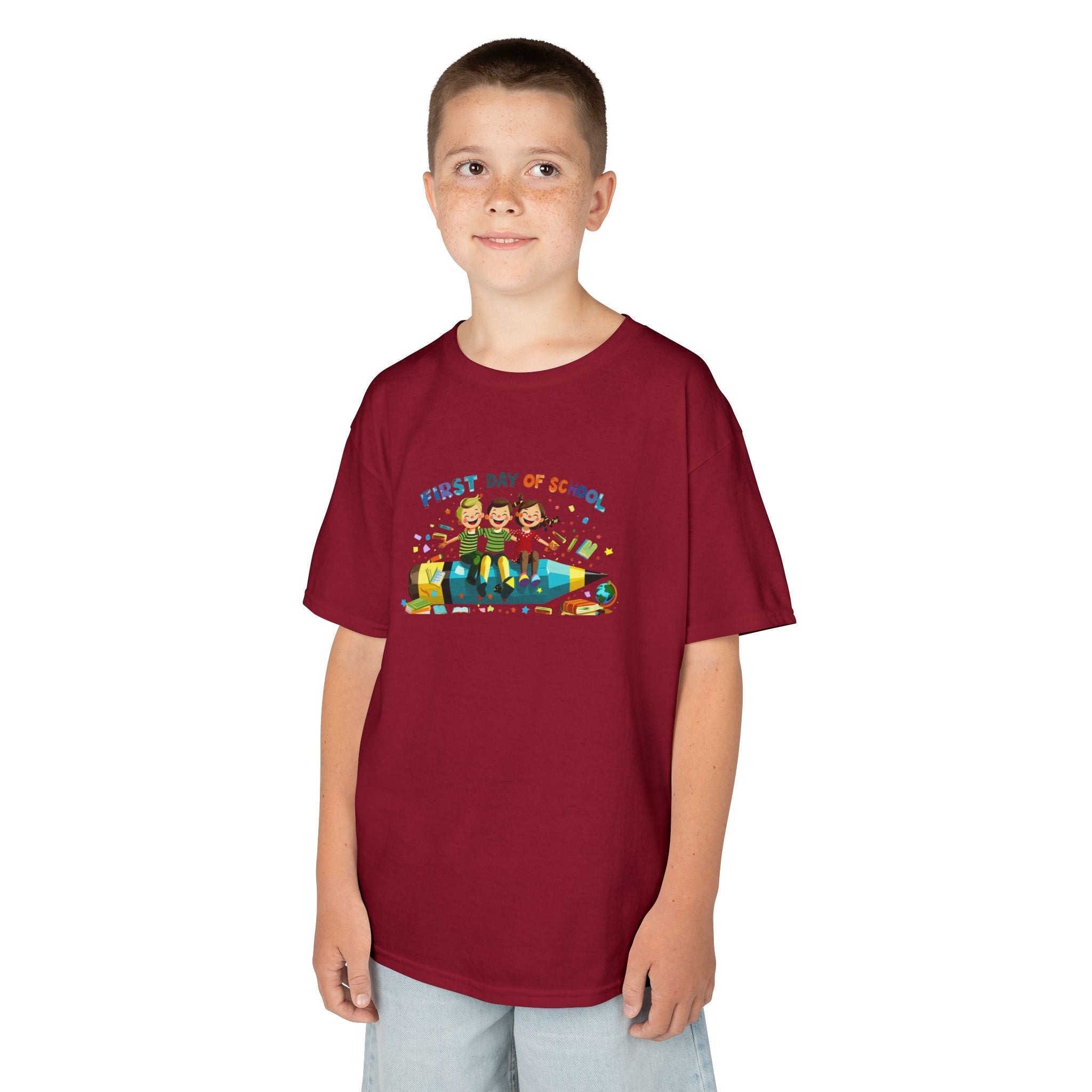 First Day of School Kids Heavy Cotton Tee
