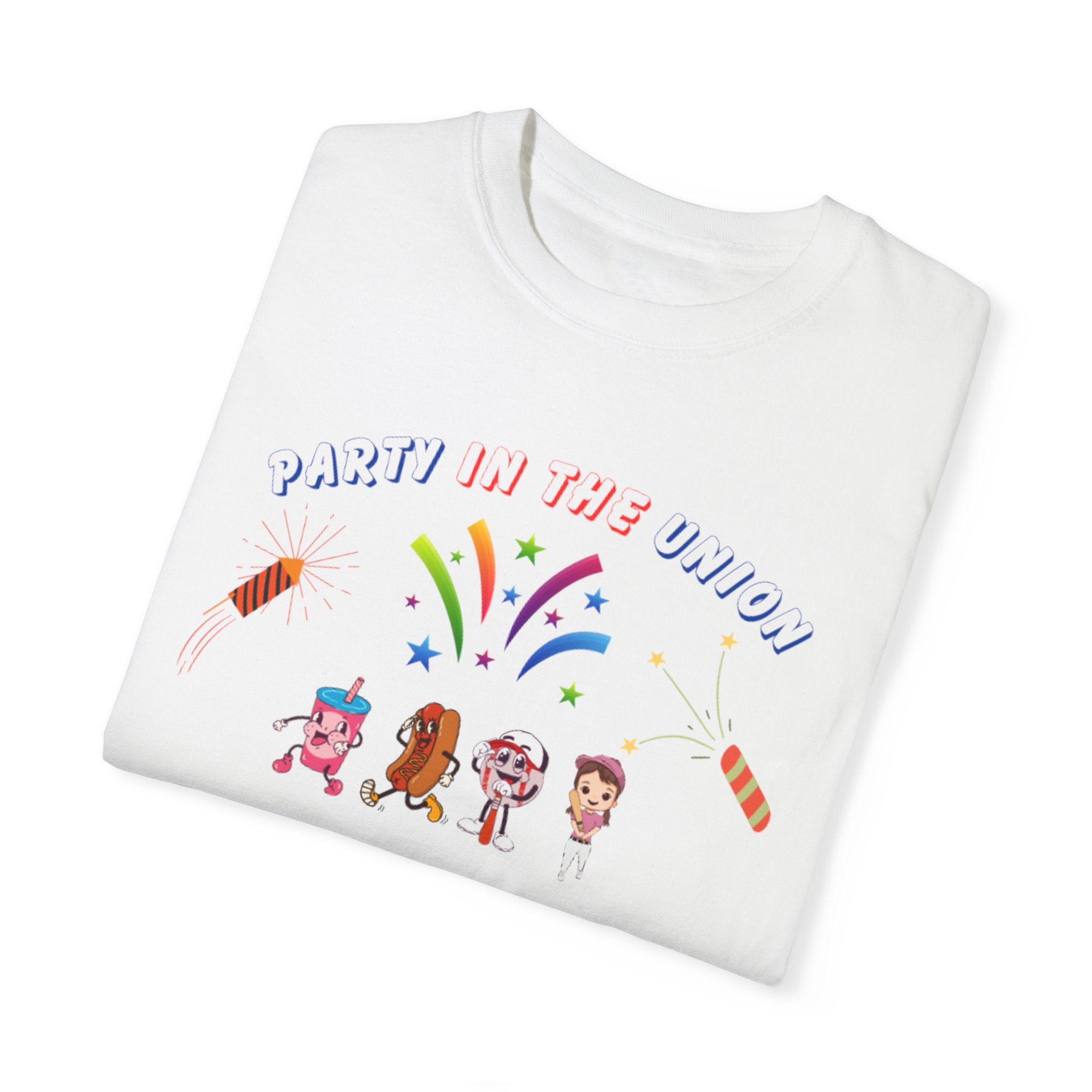 Party In The Union Unisex Garment-Dyed T-shirt