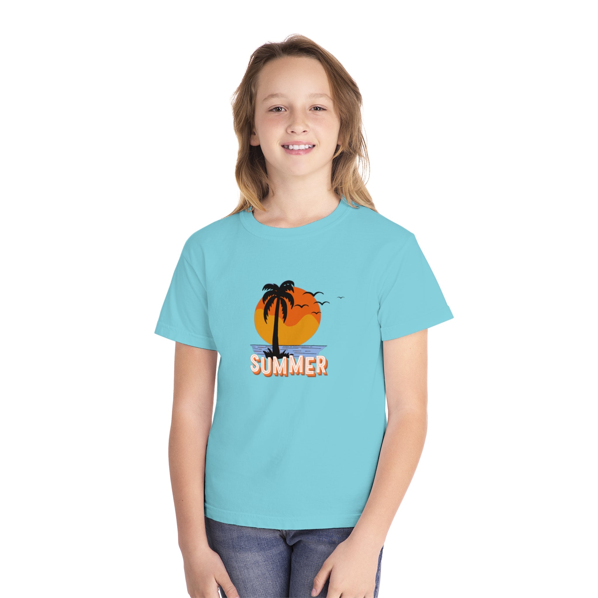 Summer Sunset Youth Midweight Tee