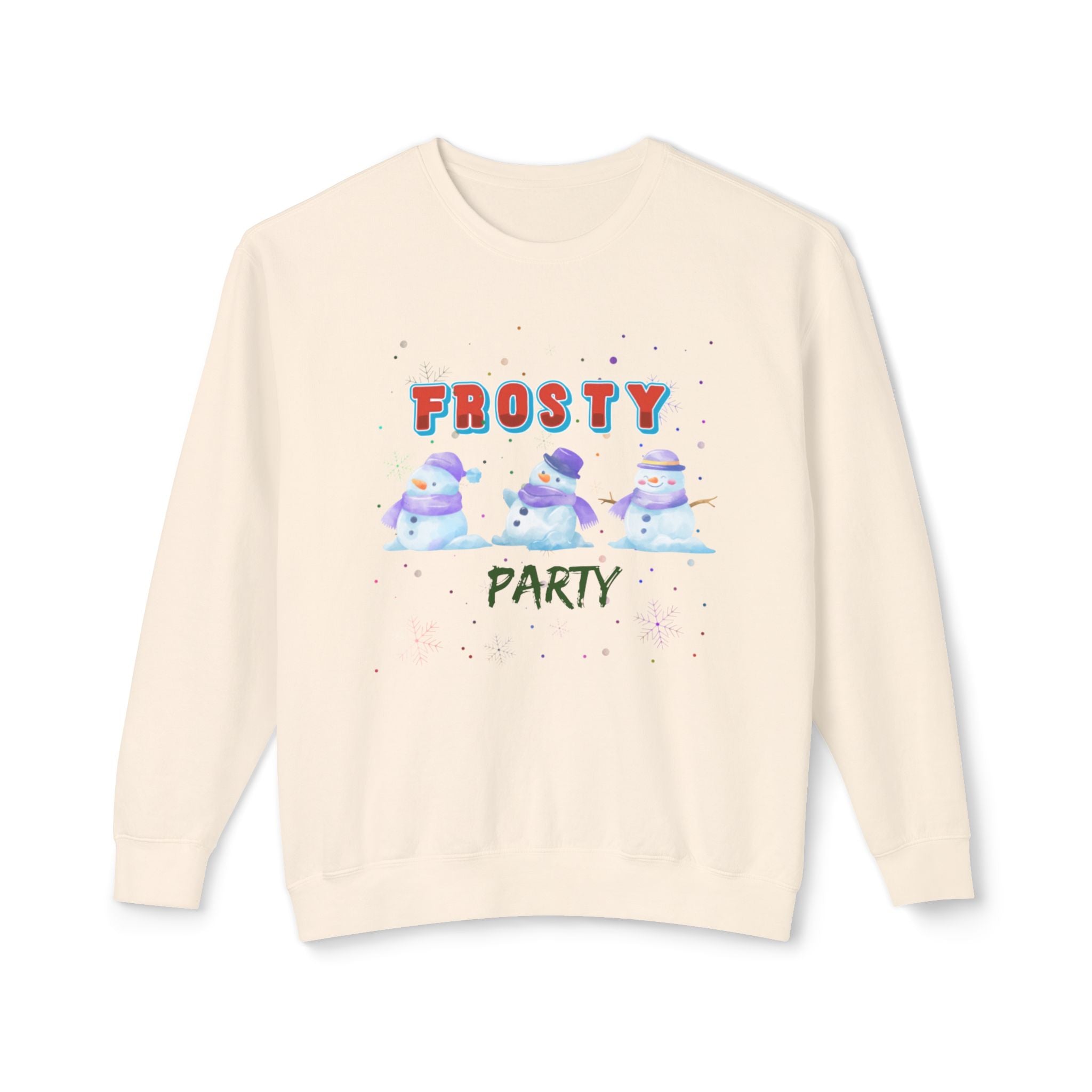 Frosty Party Unisex Lightweight Crewneck Sweatshirt