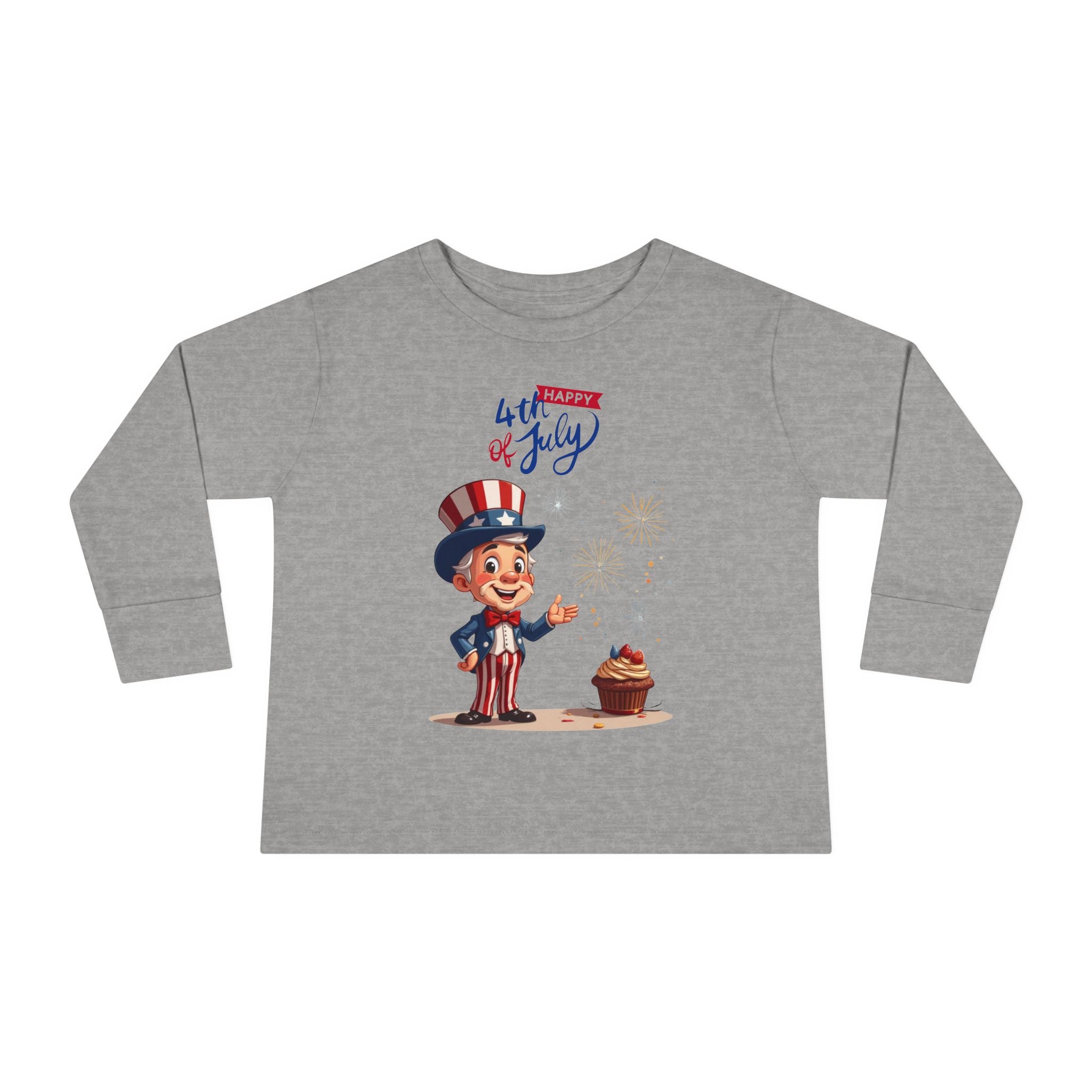 Uncle Sam 4th of July Toddler Long Sleeve Tee