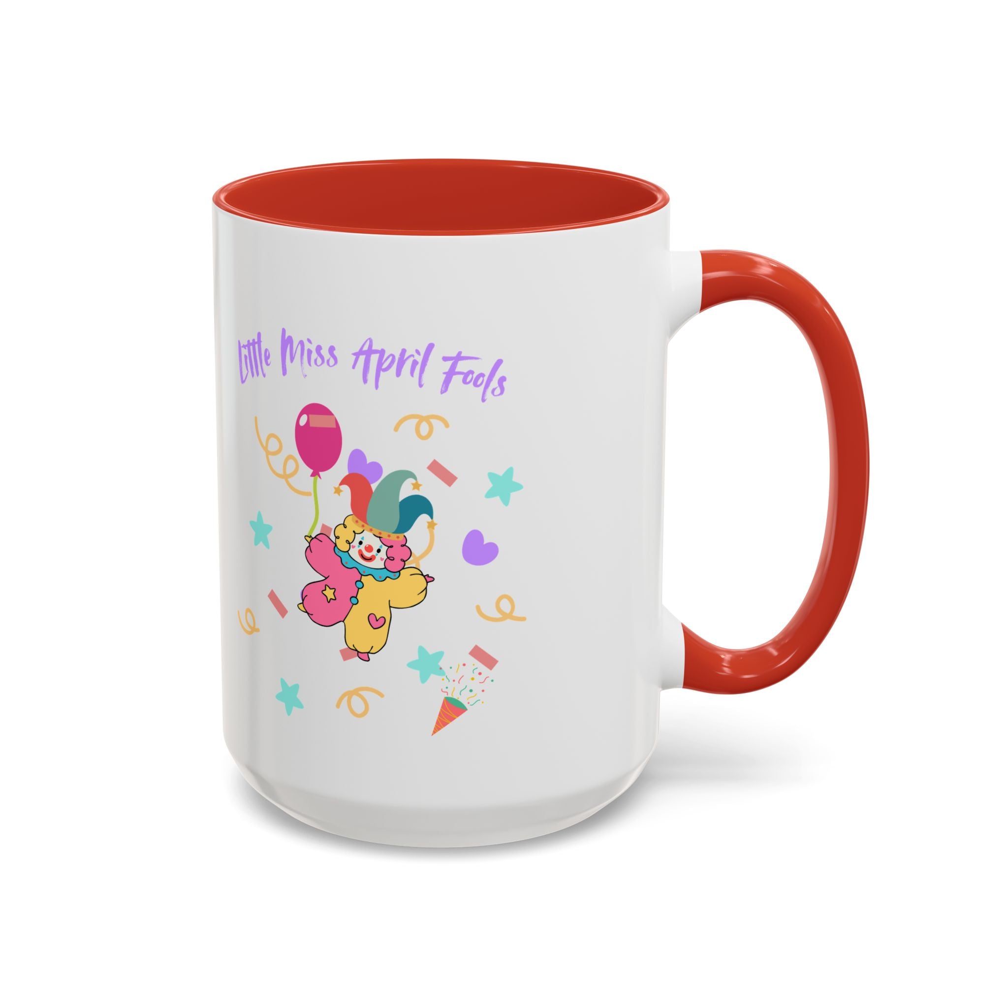 Little Miss April Fool's  Day Accent Coffee Mug - Fun & Whimsical 11oz/15oz