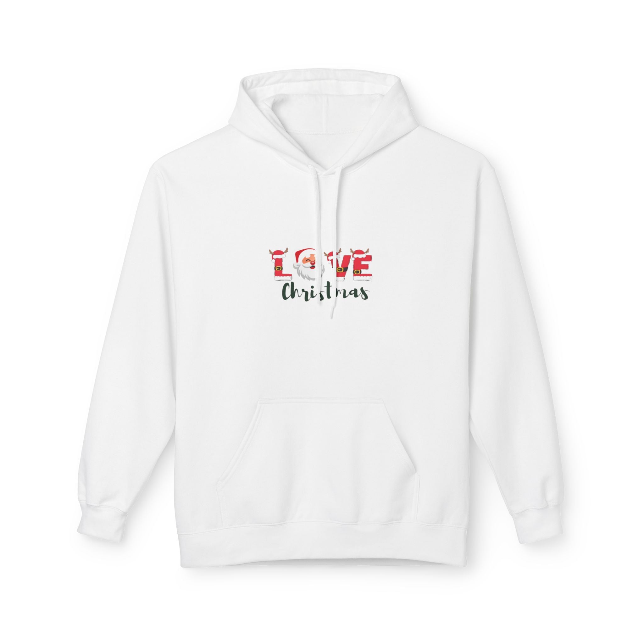 Santa Claus Loves Christmas Unisex Midweight Softstyle Fleece Hoodie
