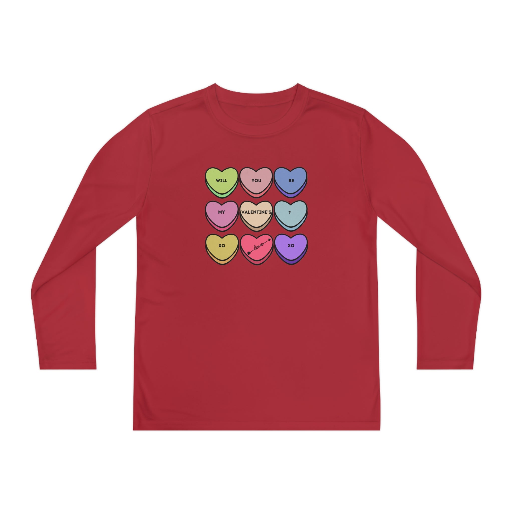 Will You Be My Valentine? Youth Long Sleeve Competitor Tee