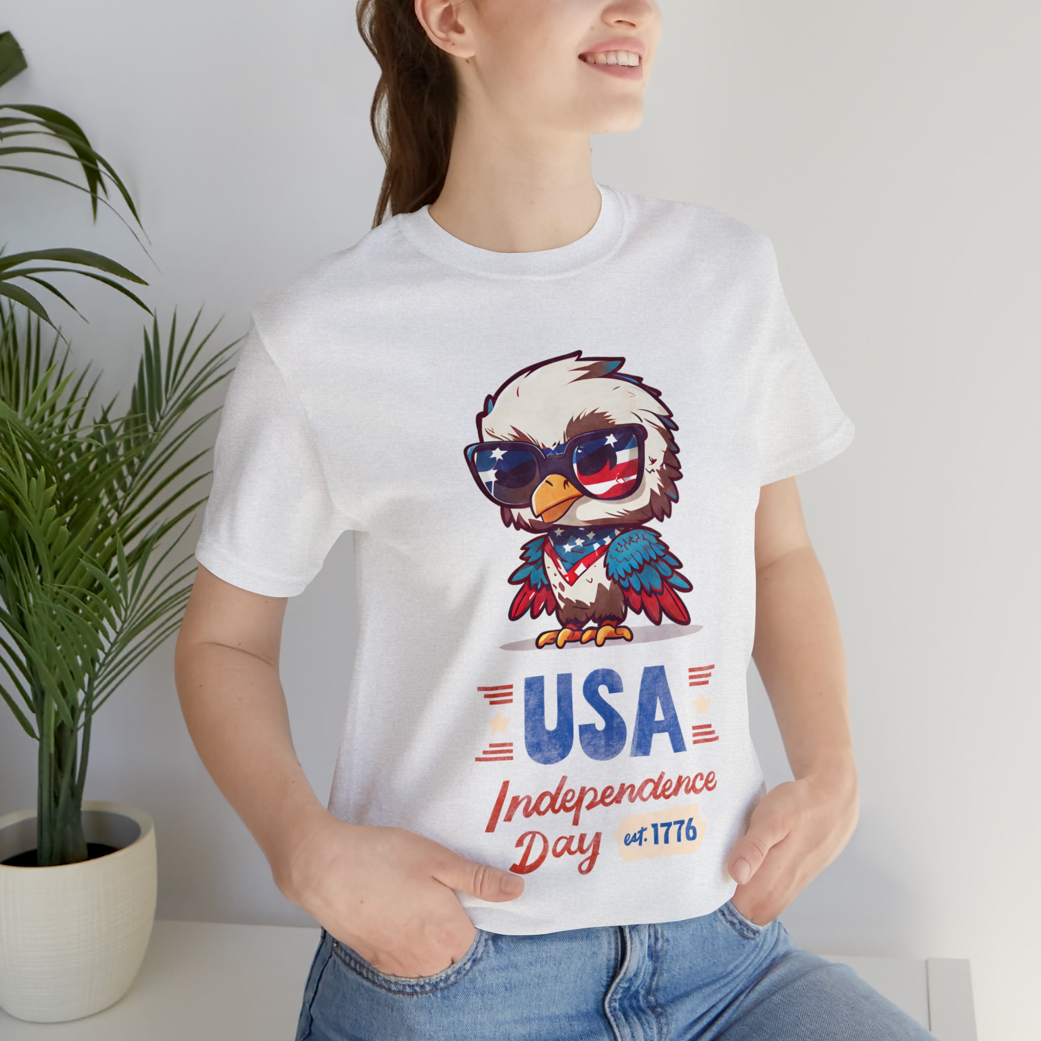 USA Independence Day Unisex Jersey Short Sleeve Tee