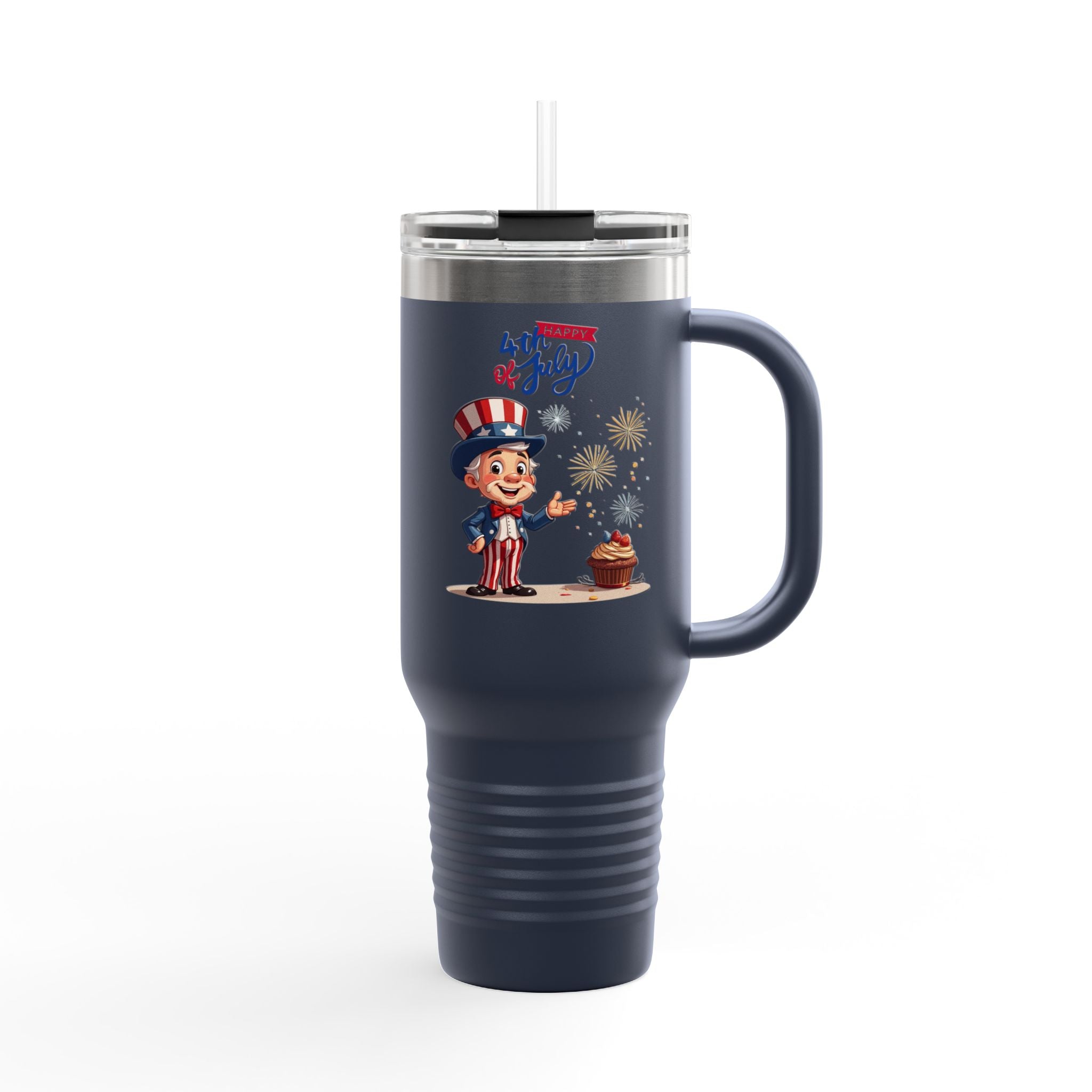 Uncle Sam Happy 4th of July Insulated Travel Mug, 40oz