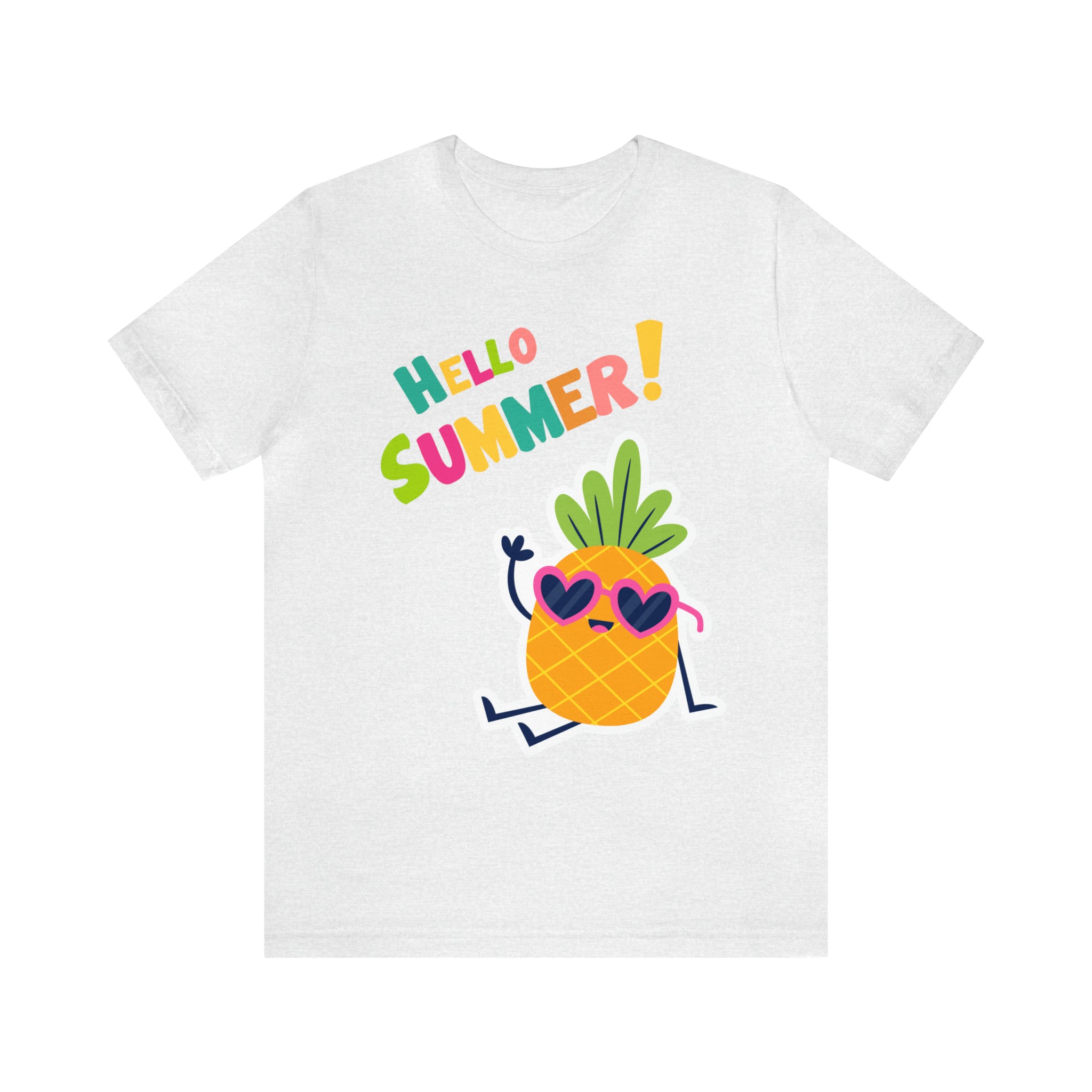 Hello Pineapple Summer Unisex Jersey Short Sleeve Tee