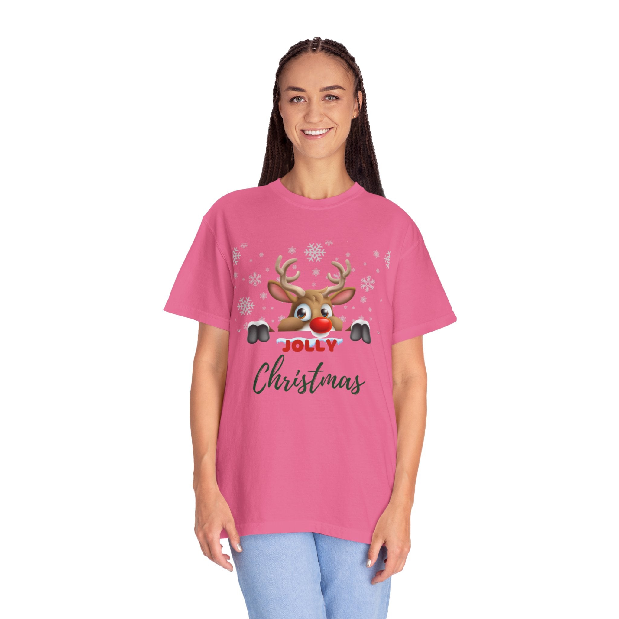 Jolly Christmas Unisex Garment-Dyed T-shirt