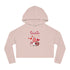 Gnome Valentine's Day Women’s Cropped Hooded Sweatshirt