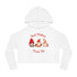 Gnome Best Wishes Women’s Cropped Hooded Sweatshirt
