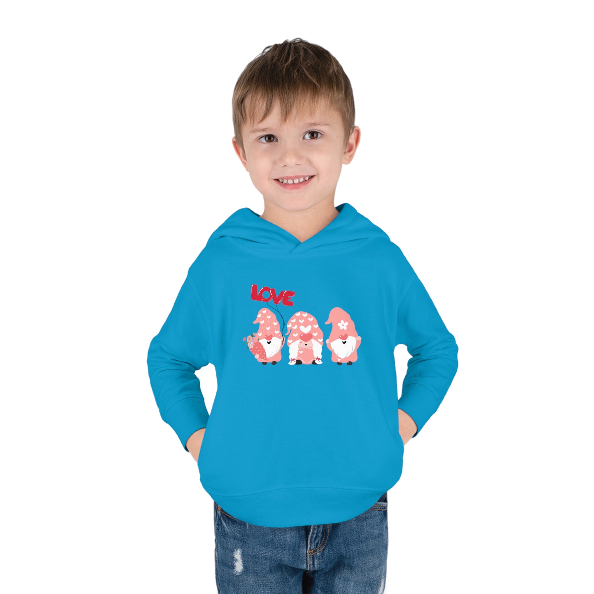 Love Gnome Day Toddler Pullover Fleece Hoodie