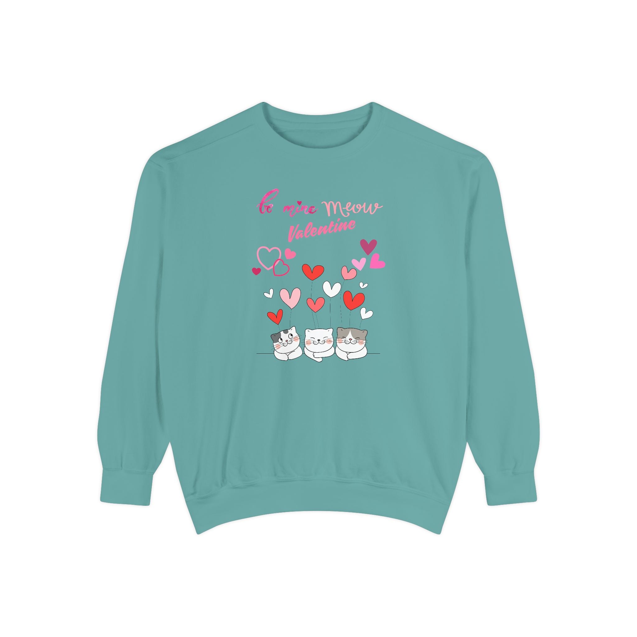 Meow Valentine's Day Unisex Garment-Dyed Sweatshirt