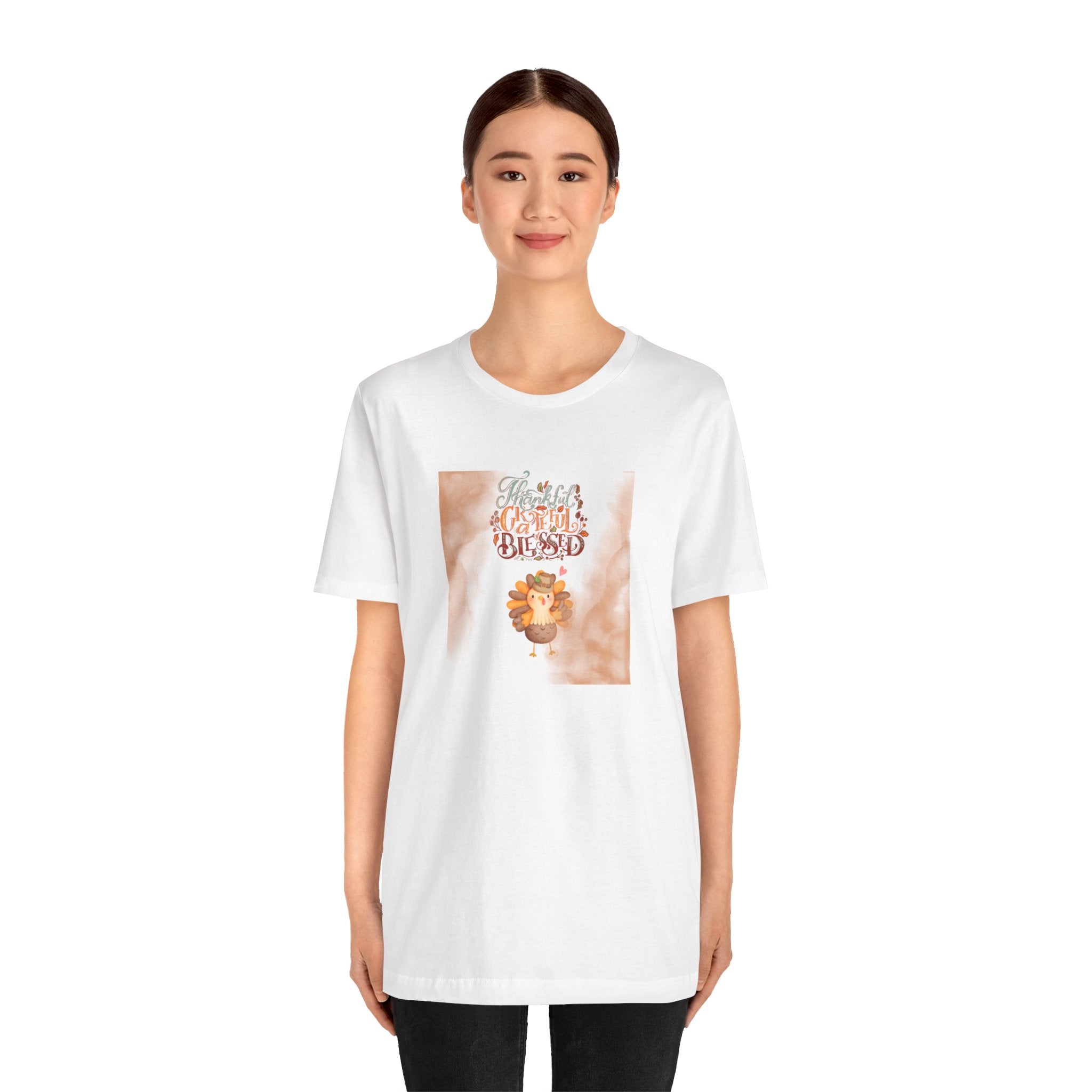 Thankful Grateful Blessed Unisex Jersey Short Sleeve Tee