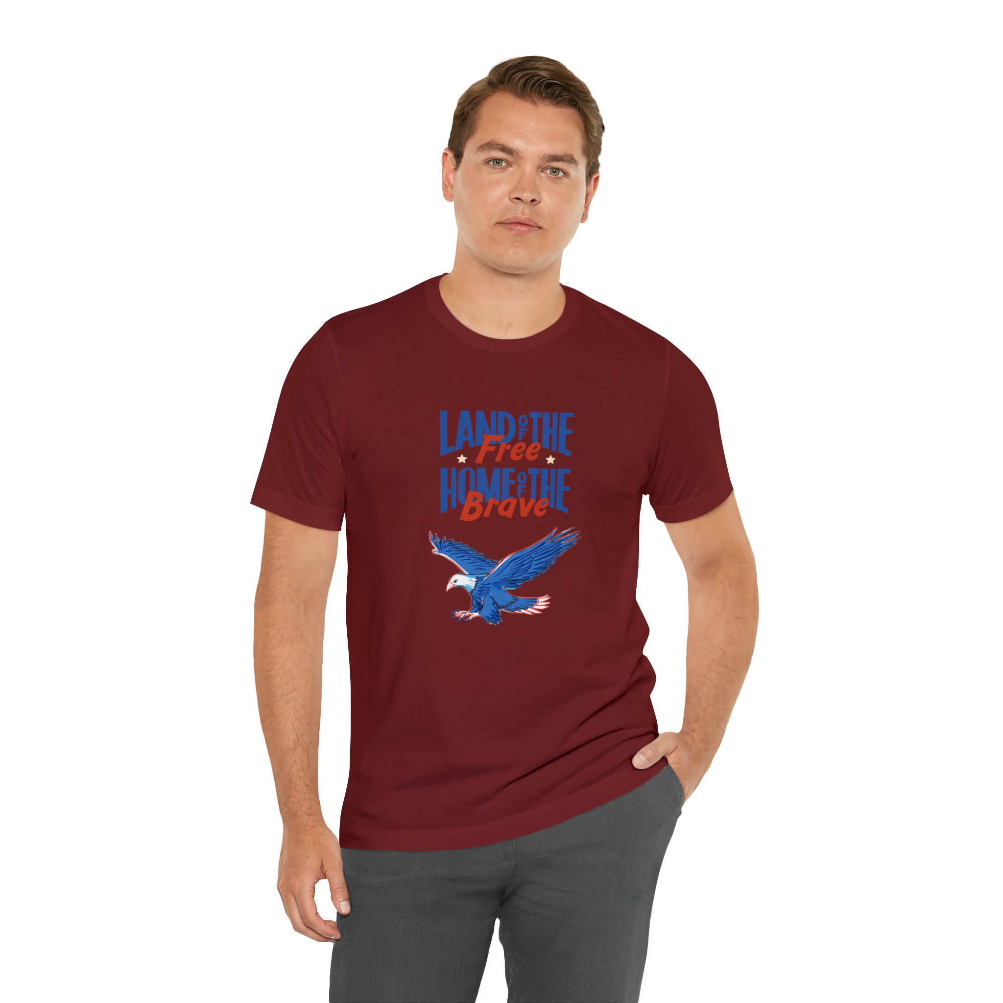 Land Of The Free Home Of The Brave Unisex Jersey Short Sleeve Tee