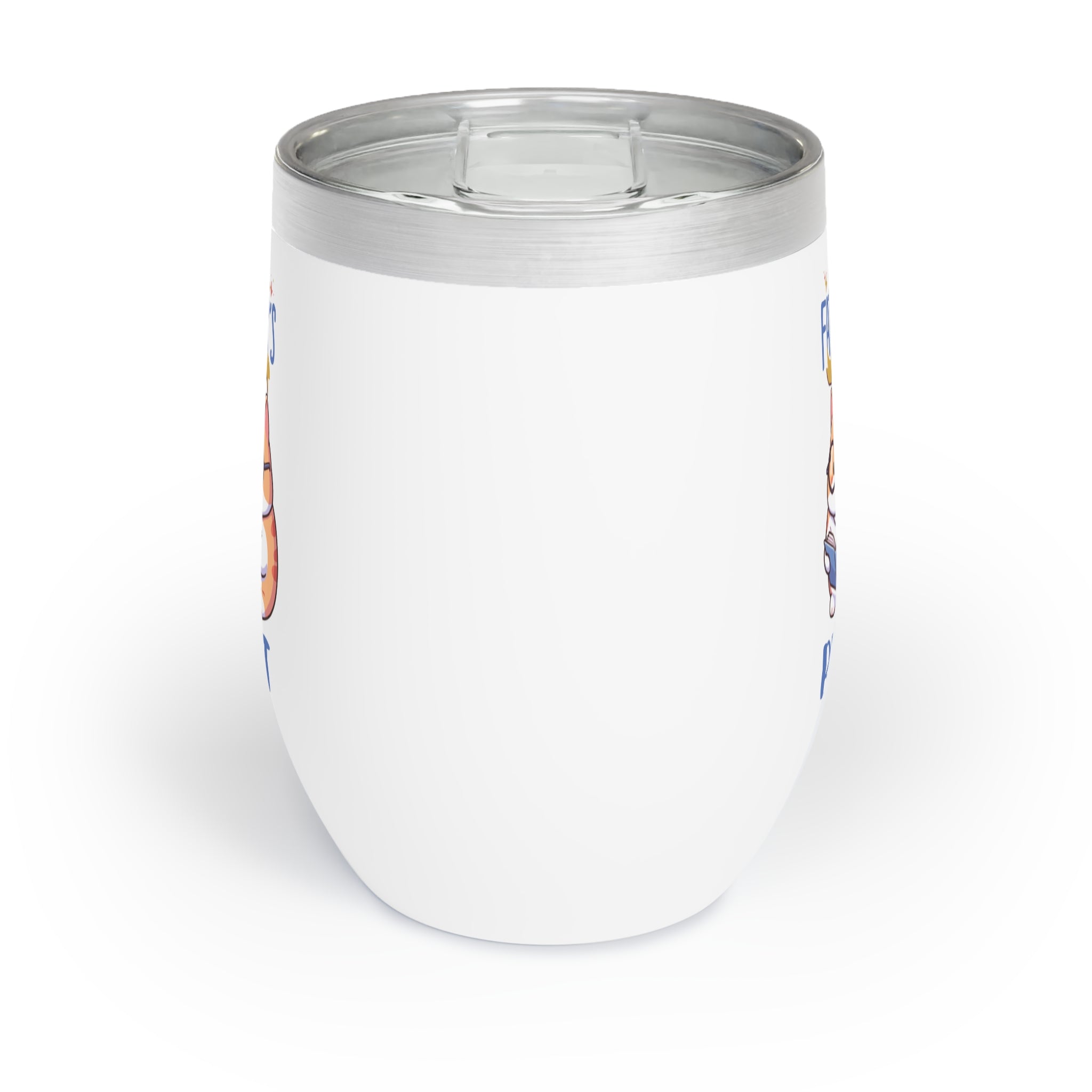 Happy Father's Day Big Cat Chill Wine Tumbler