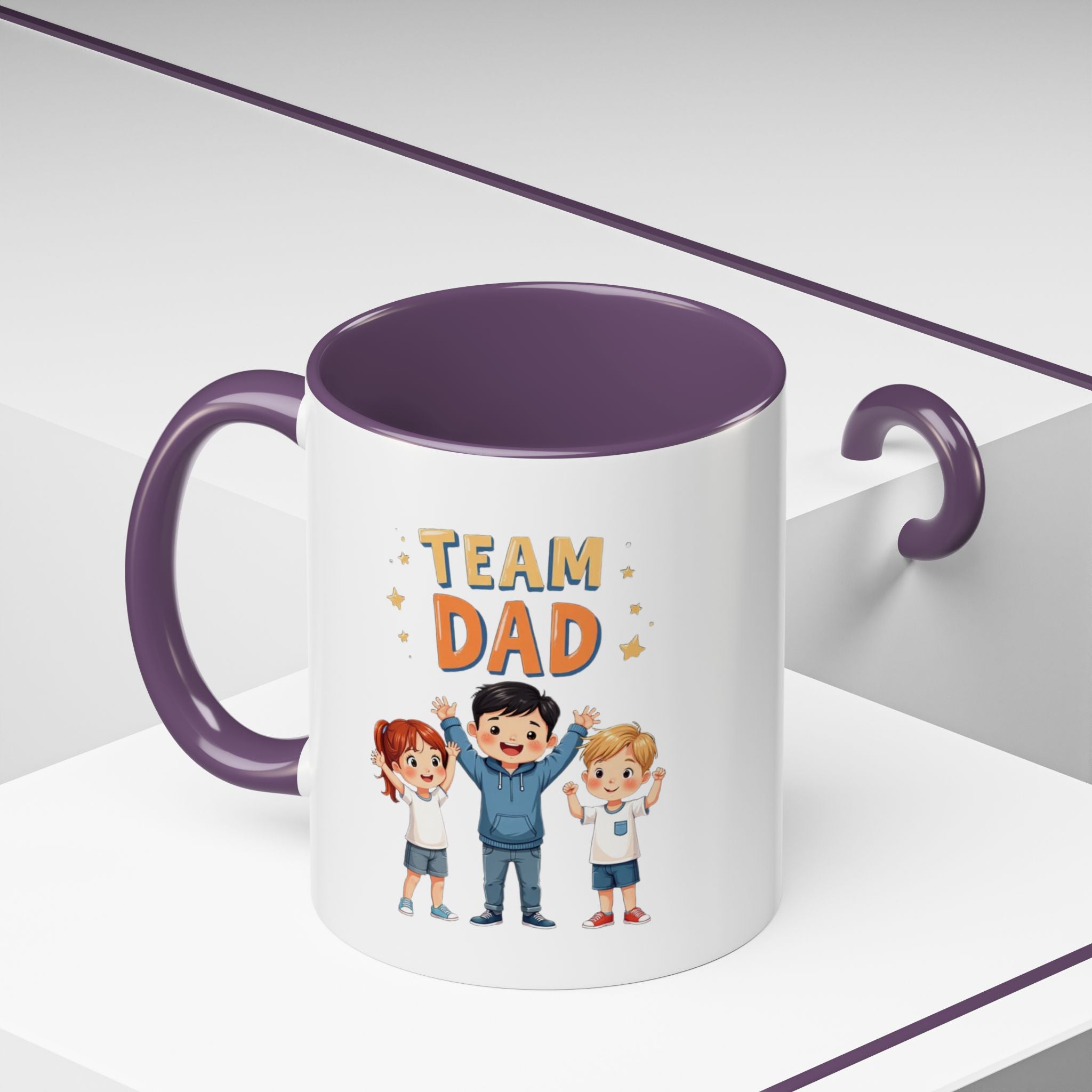Team Dad Accent Coffee Mug