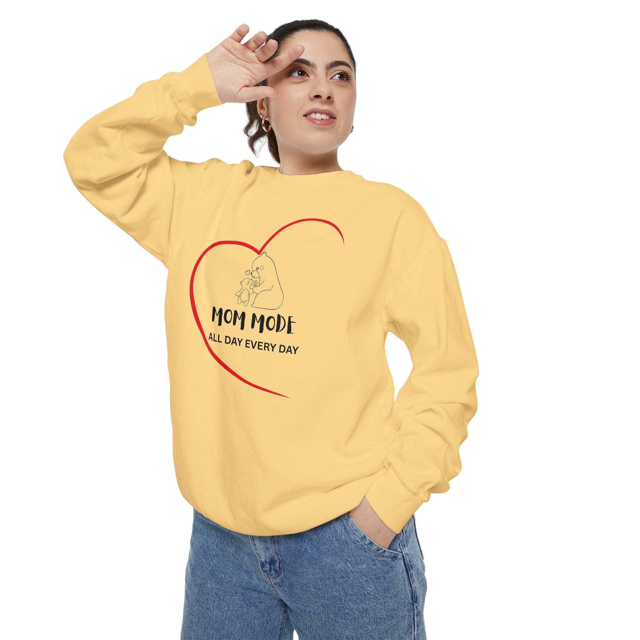 Mom Mode Garment-Dyed Sweatshirt